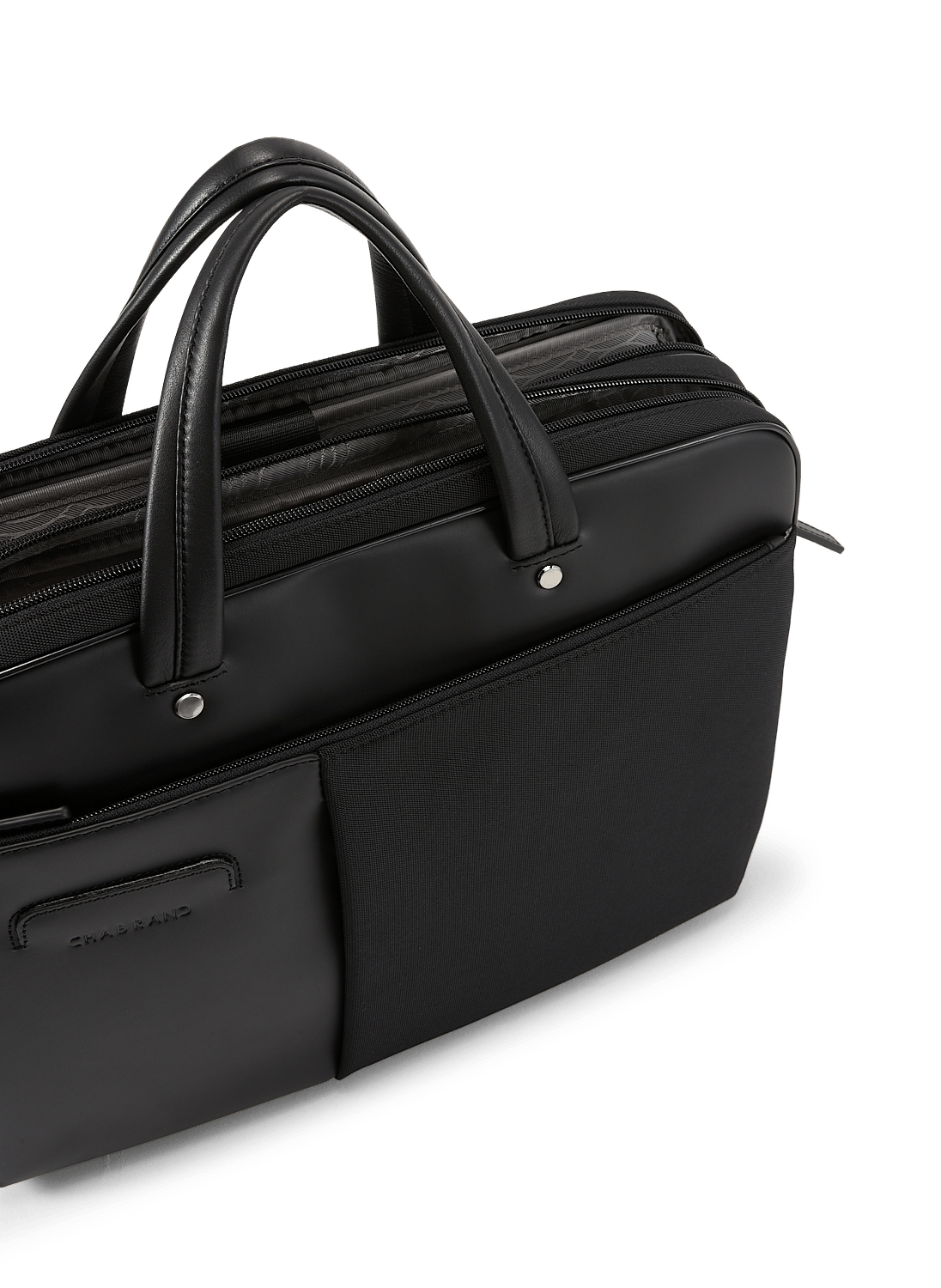 Computer bag with leather CHABRAND Black