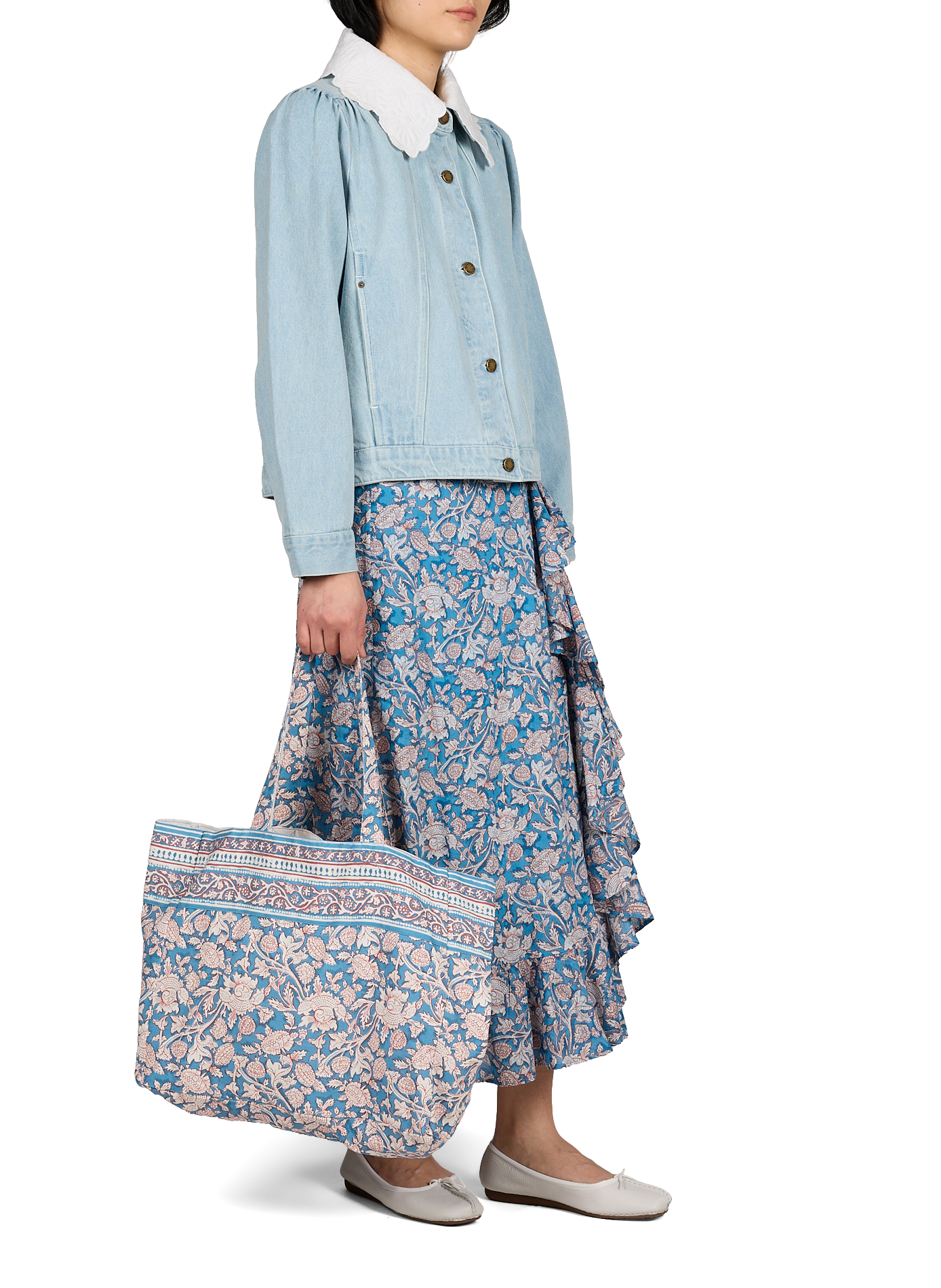 Tote Bag Beverly imprimé en coton LOUISE MISHA Multicolore