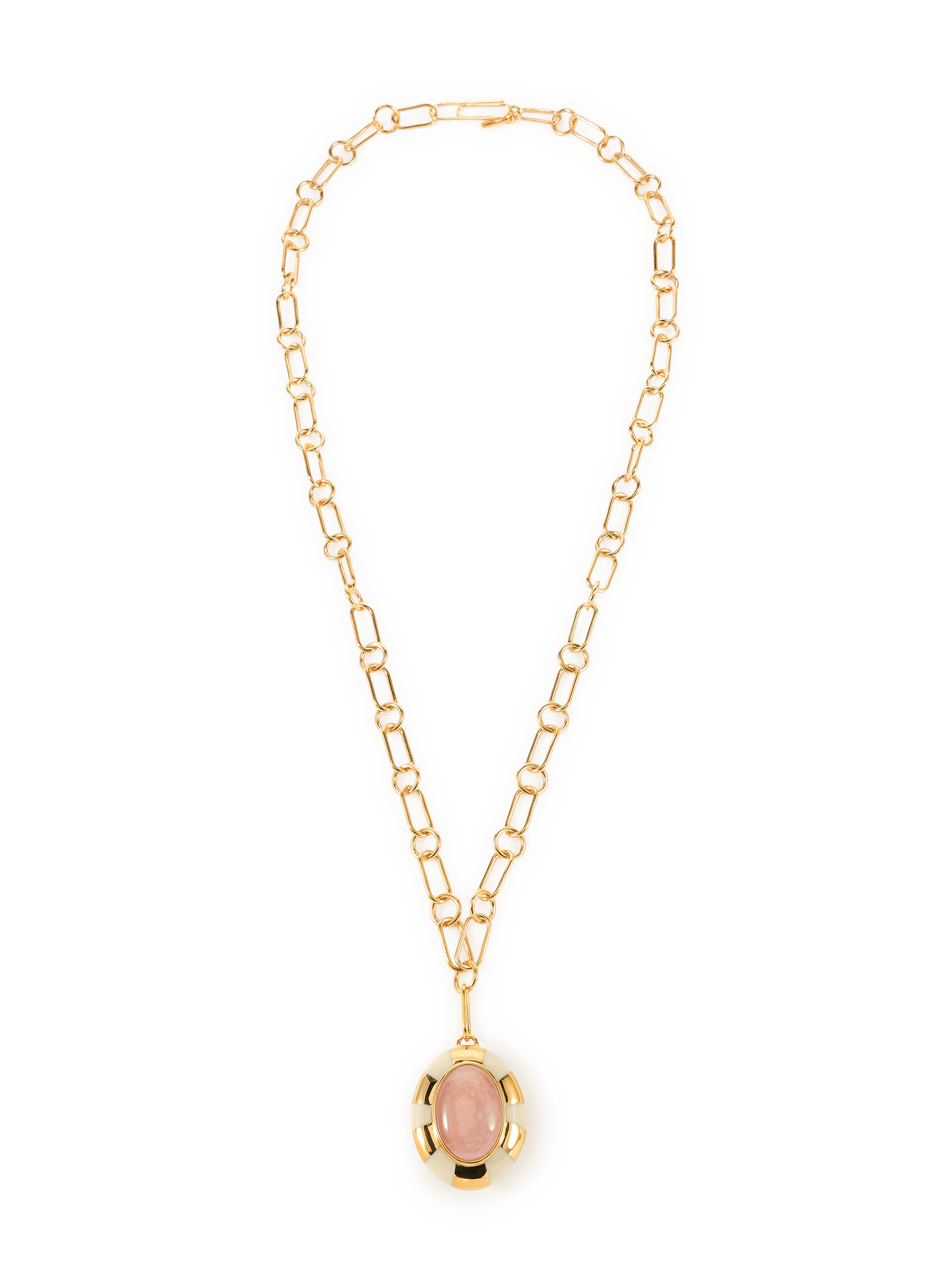 Collier Mirasol à large chaîne en laiton et plaqué or  AURELIE BIDERMANN Doré