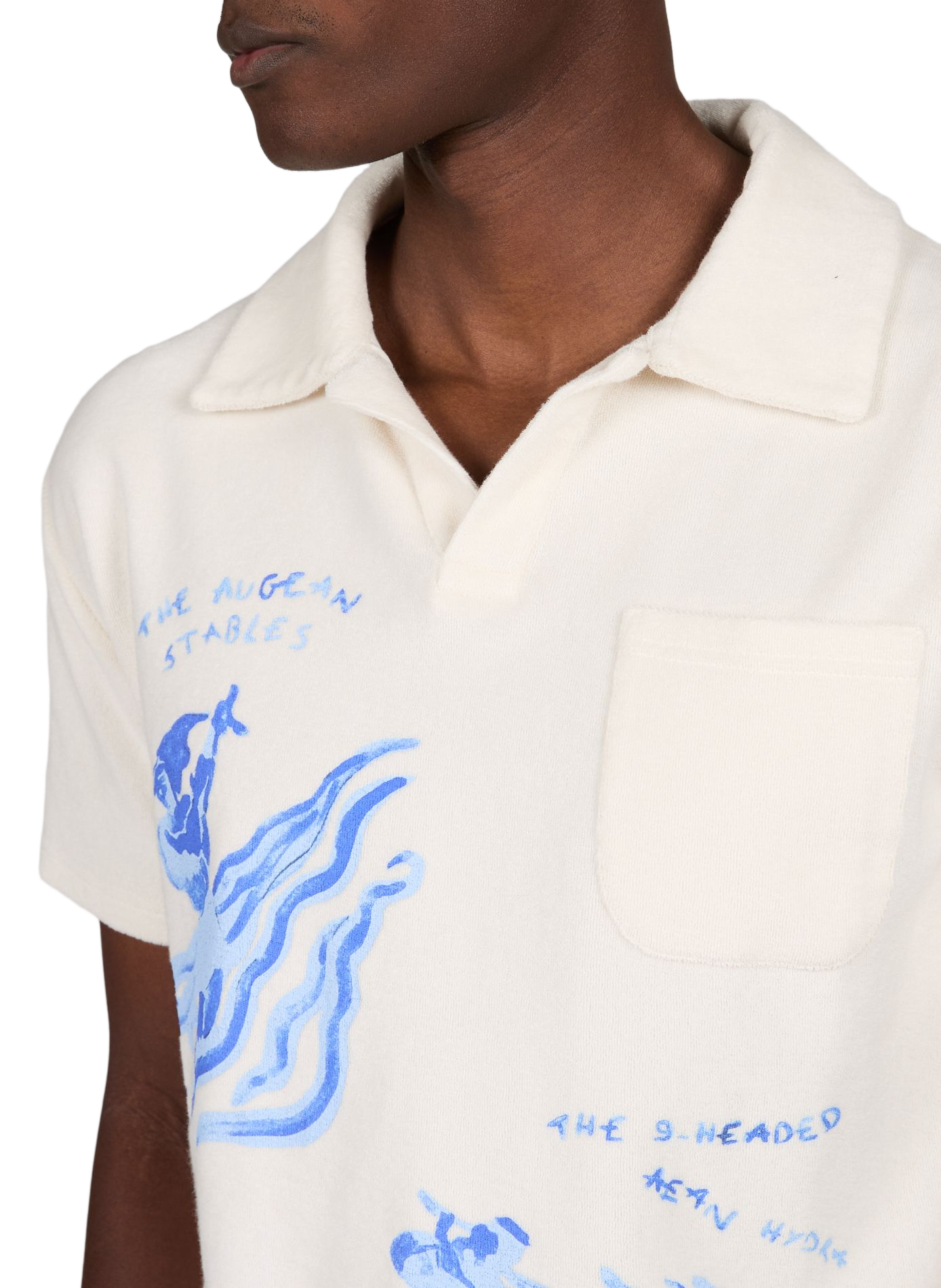 Terry Cloth Polo by MONCLAR ULYSSE in Cotton MAISON LABICHE White