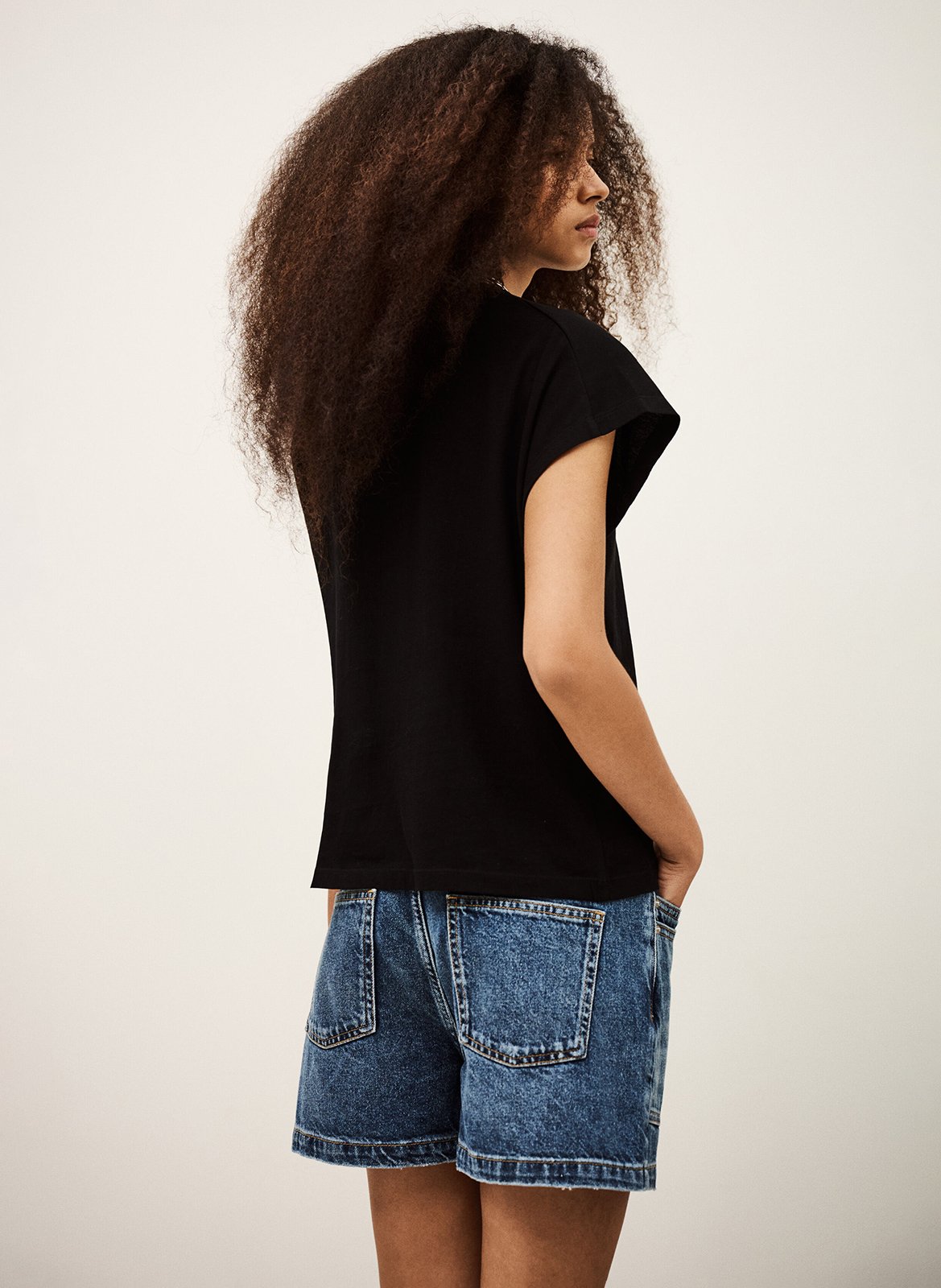 Tee-shirt col rond allia BA&SH Noir