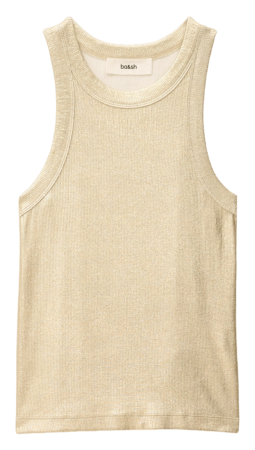 Débardeur col rond brillant shadey Doré