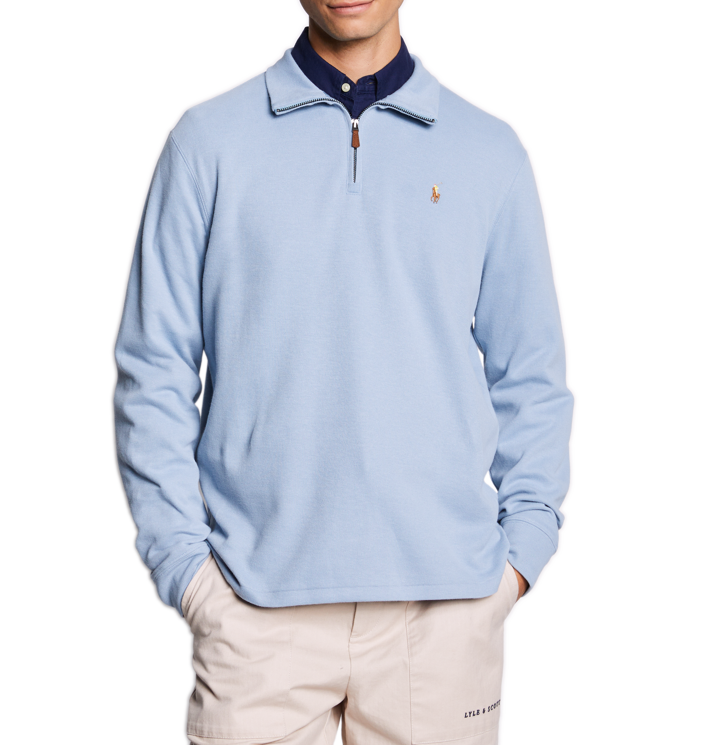 Cotton high-neck jumper POLO RALPH LAUREN Blue