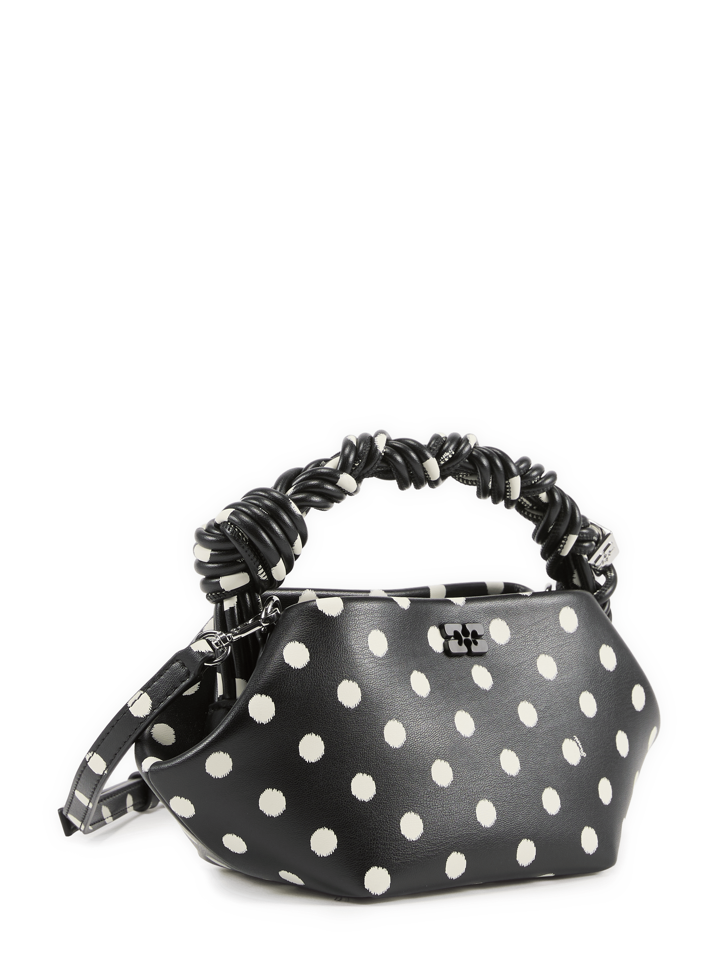 Sac à main Bou mini à pois  GANNI Noir