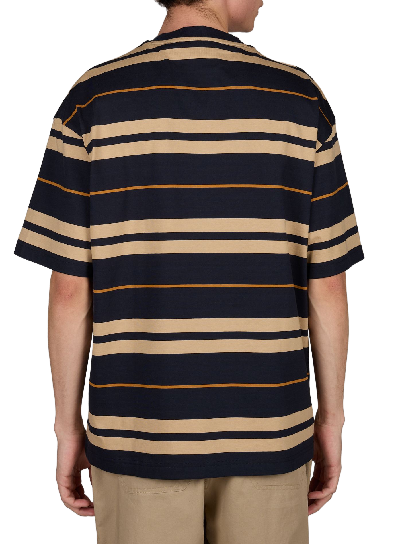 T-shirt Nivarsi à rayures en coton HUGO BLUE Bleu