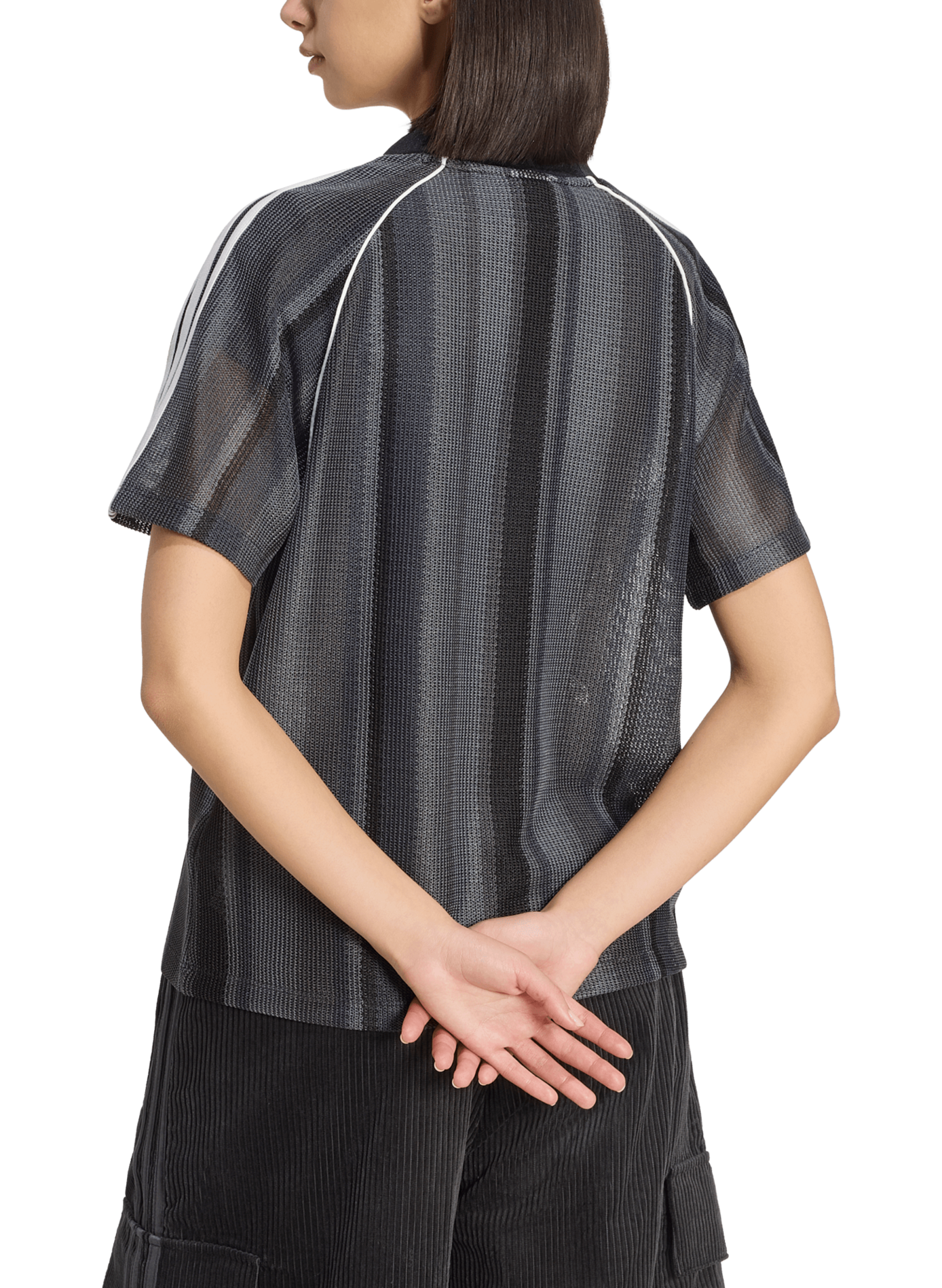Striped Knit T-shirt ADIDAS Yellow
