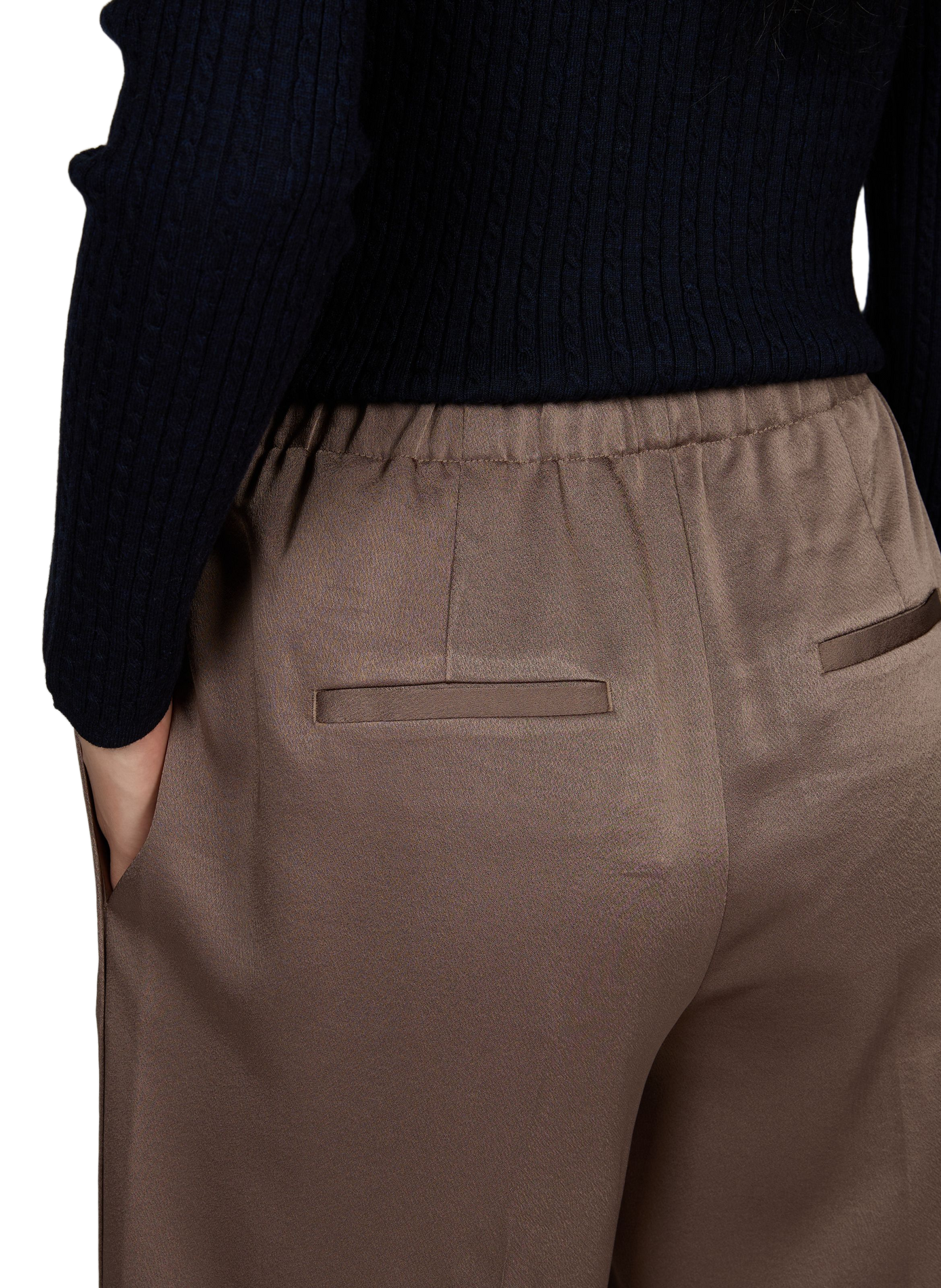Straight fluid trousers VINCE Beige