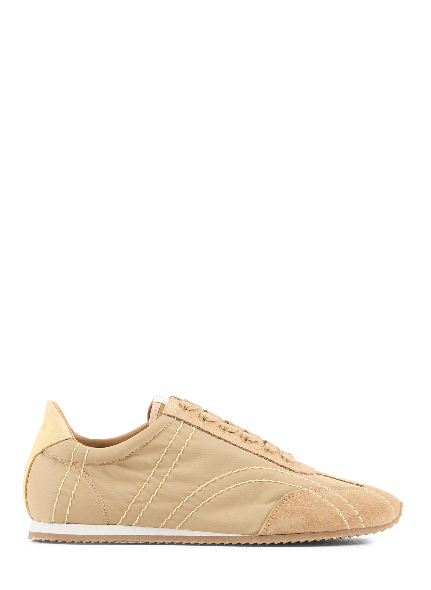 Low-top sneakers in two materials TOTEME Brown