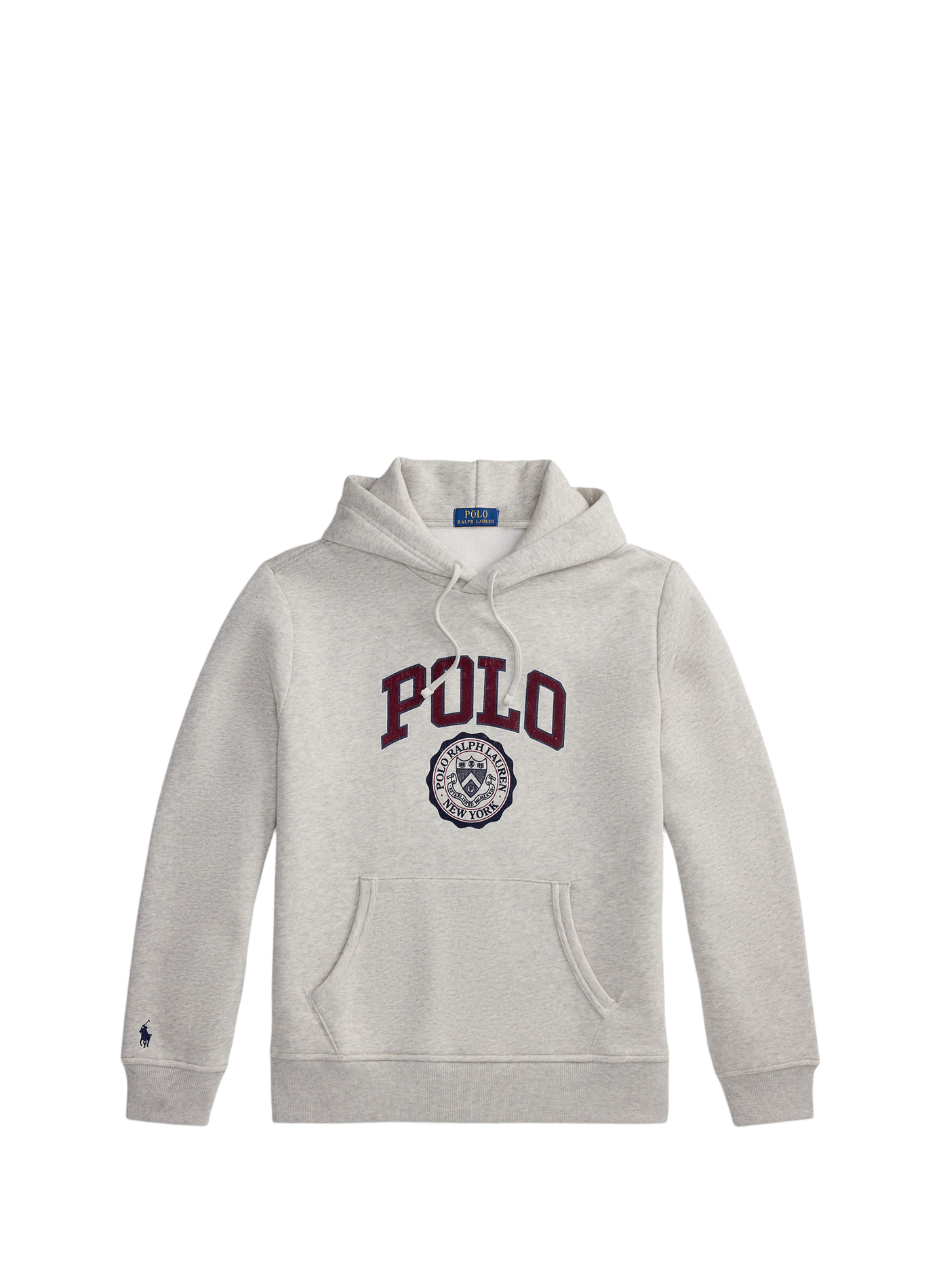 Sweat à capuche logo en coton mélangé POLO RALPH LAUREN Gris