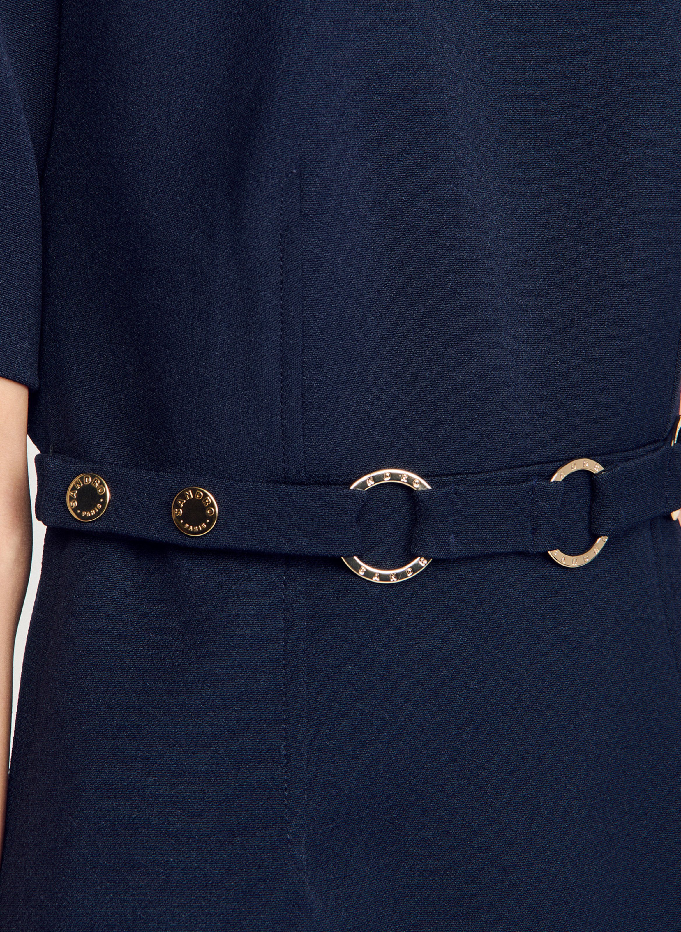 Robe courte évasée SANDRO Bleu