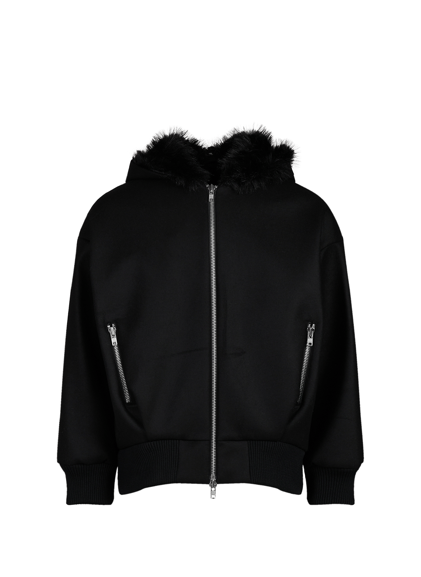 Oversized hooded wool blend jacket SIMONE ROCHA Black