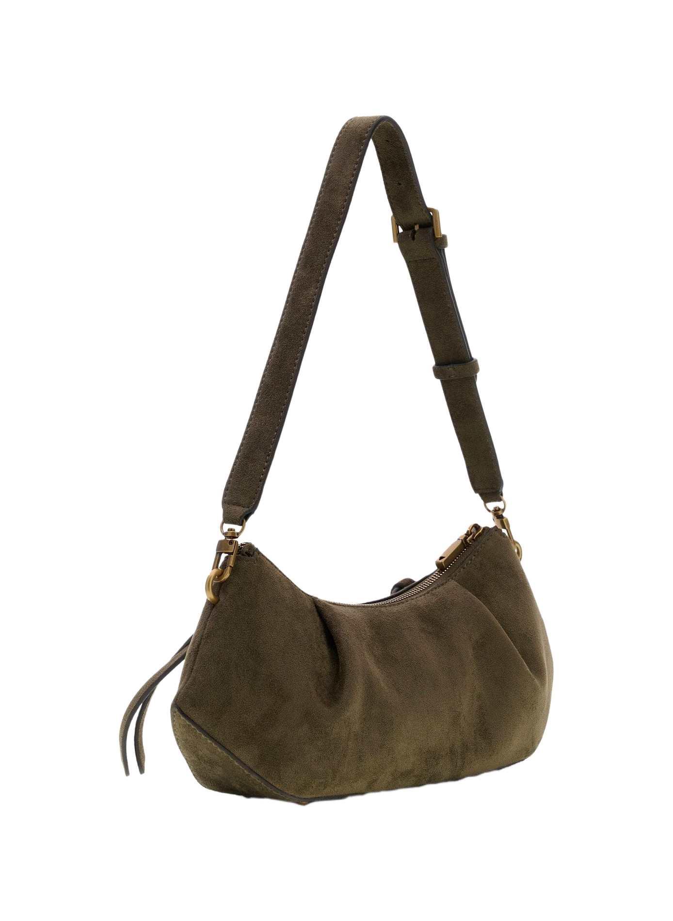Sac porté épaule effet cuir daim GUESS Vert
