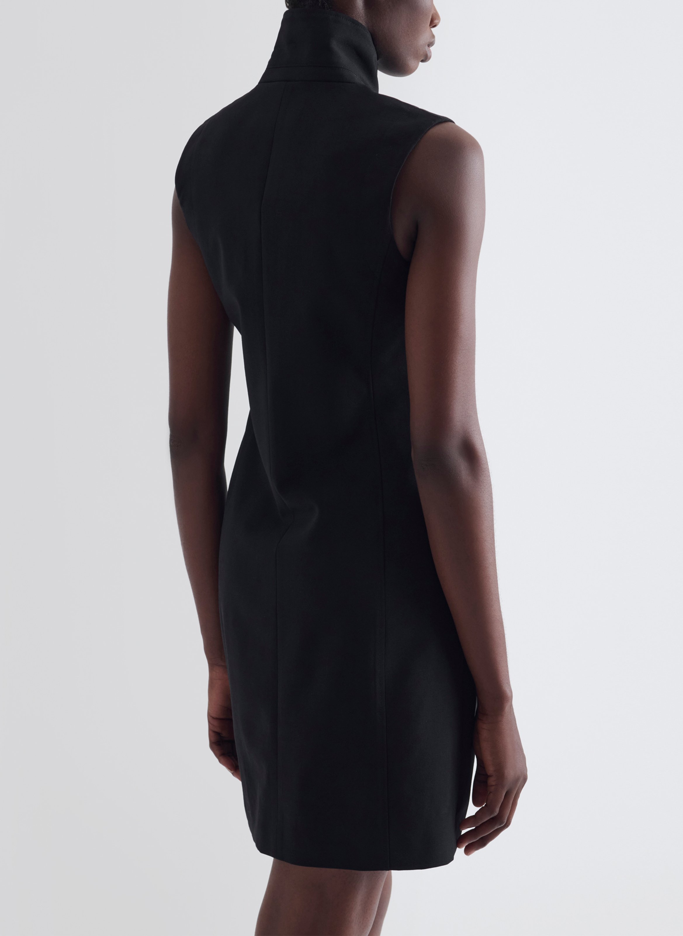 Robe courte boutonnée à col montant belong IRO Noir
