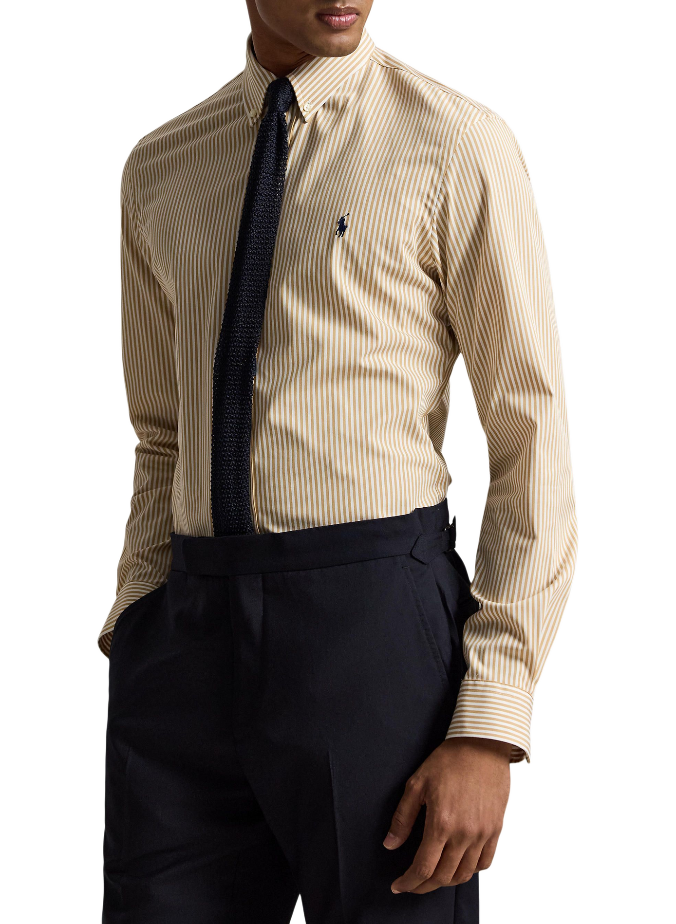 Chemise rayée en coton POLO RALPH LAUREN Kaki
