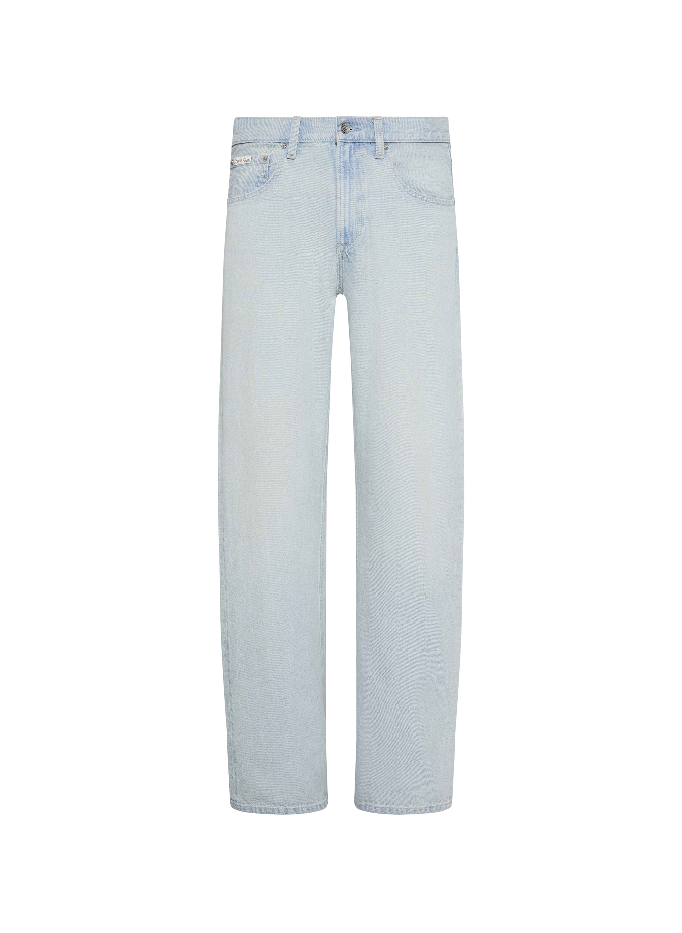 Gerade geschnittene blaue Jeans aus Baumwolle CALVIN KLEIN Blau