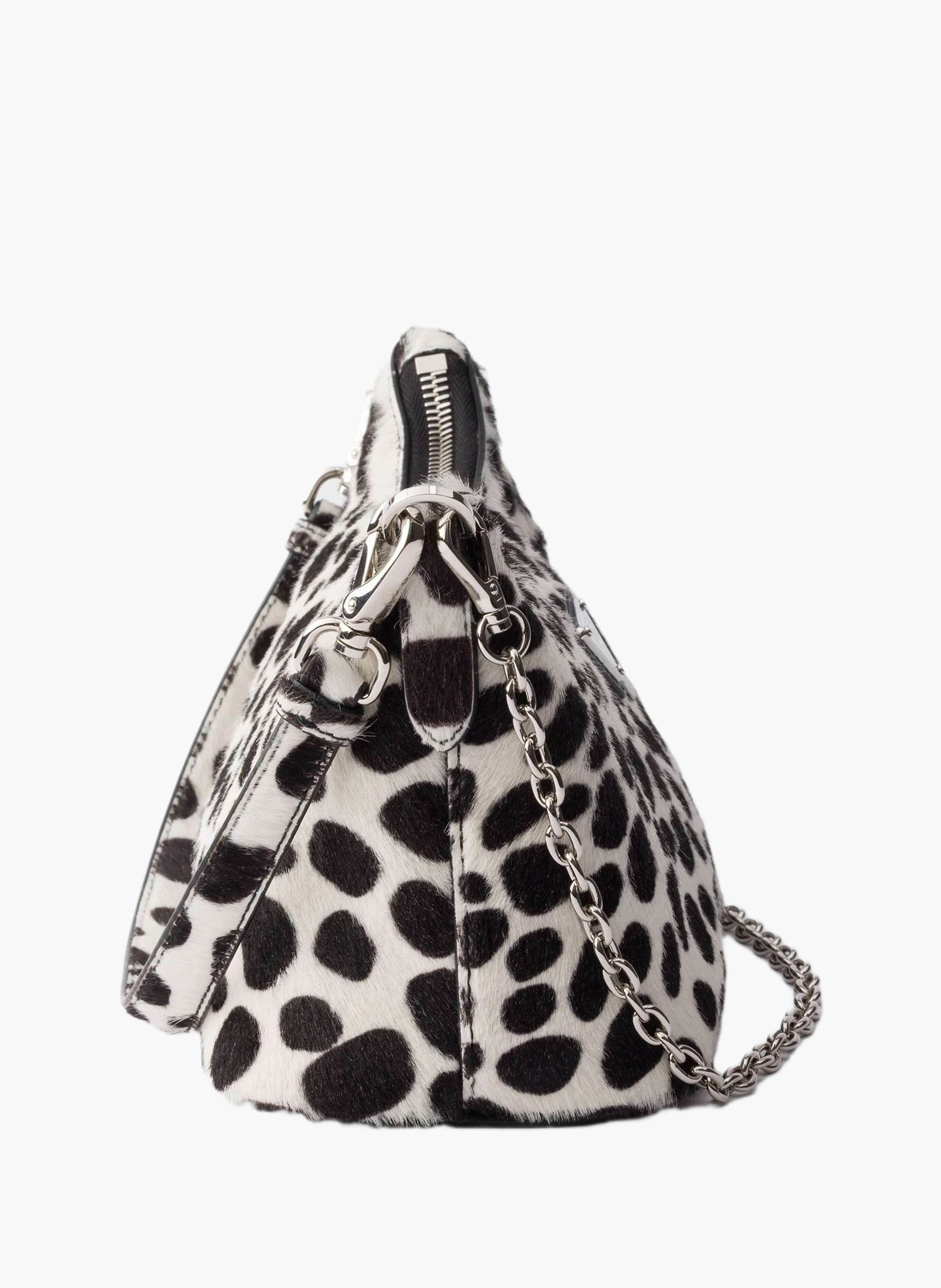 Mini sac en cuir de veau imprimé PRADA Blanc