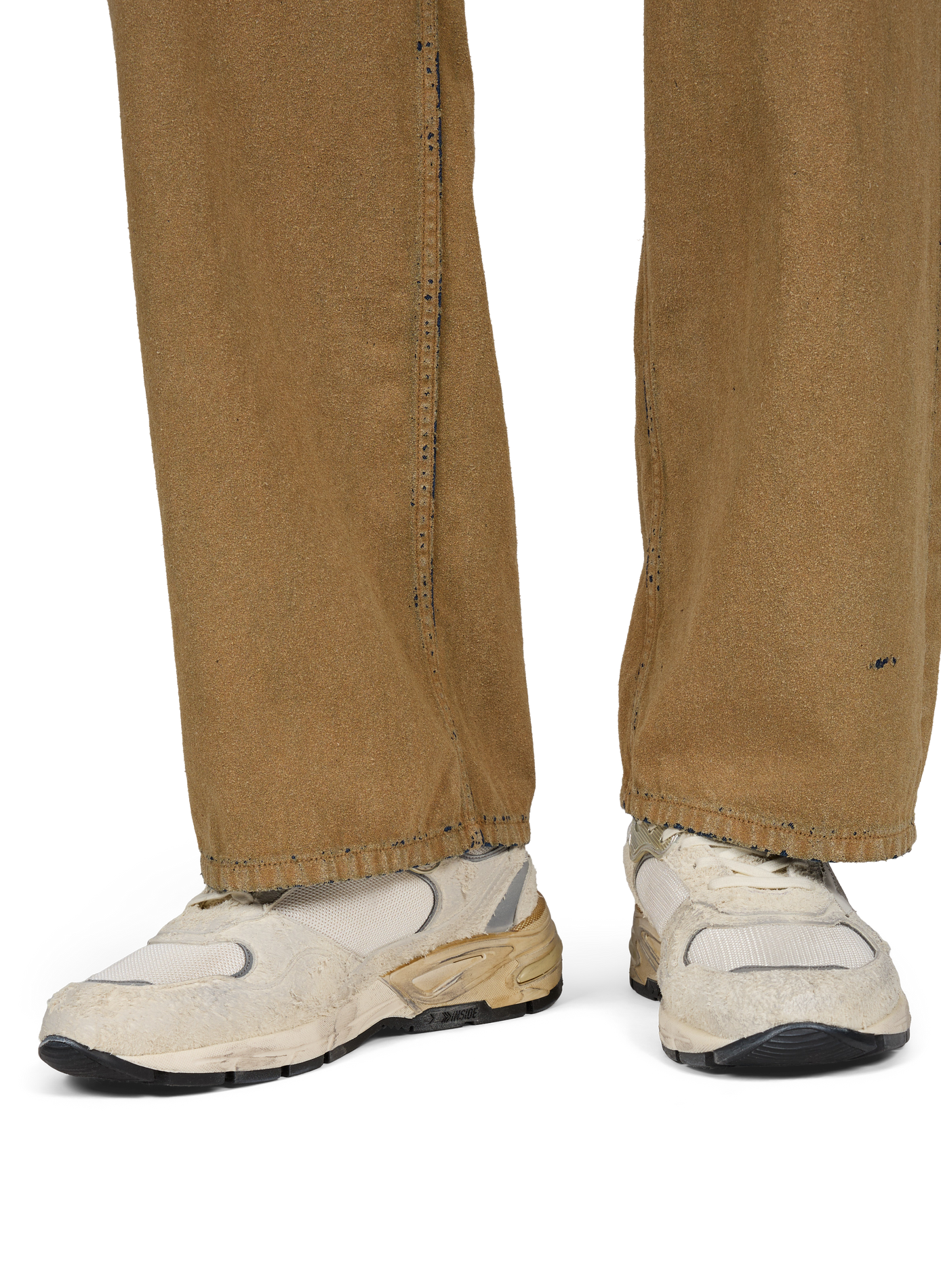 Lage sneakers RUNNING DAD NEW van gemengd leer GOLDEN GOOSE Wit