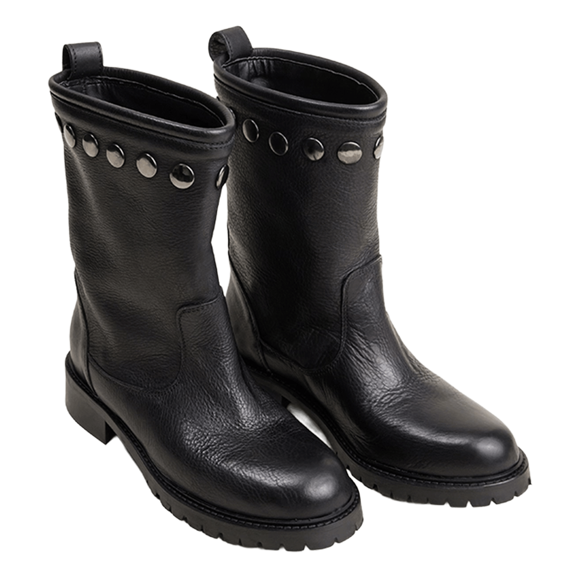 Bottes cloutées en cuir regan JONAK Noir
