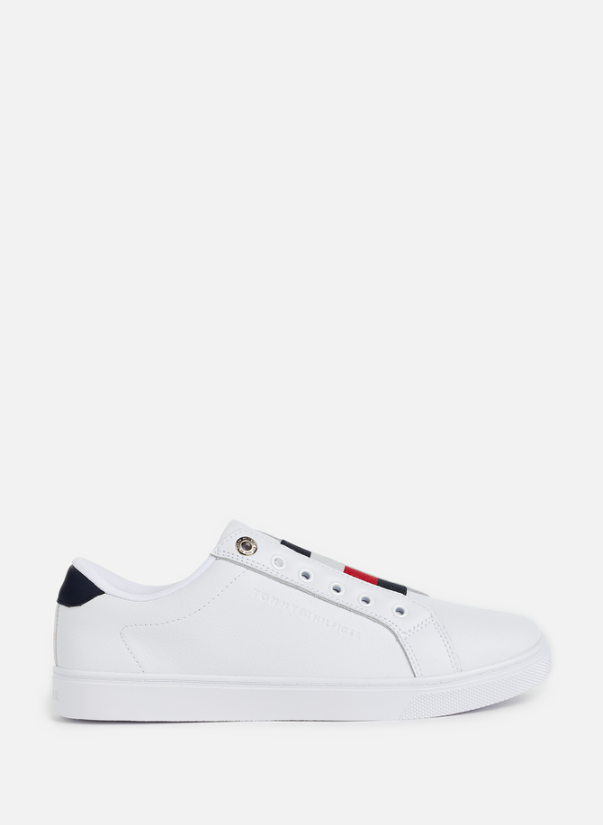 Mixed leather slip-on sneakers TOMMY HILFIGER