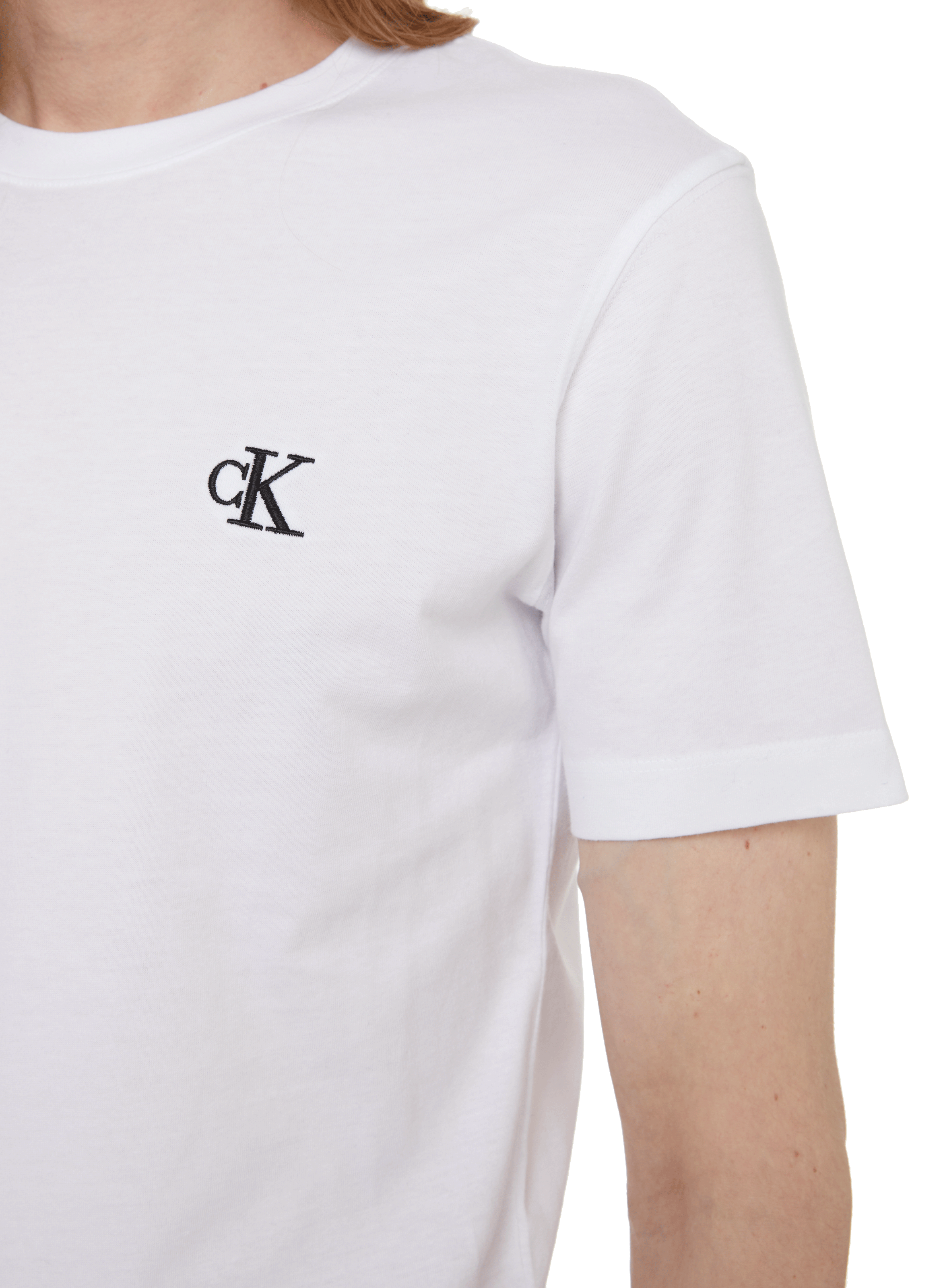 Round-neck cotton T-shirt CALVIN KLEIN White