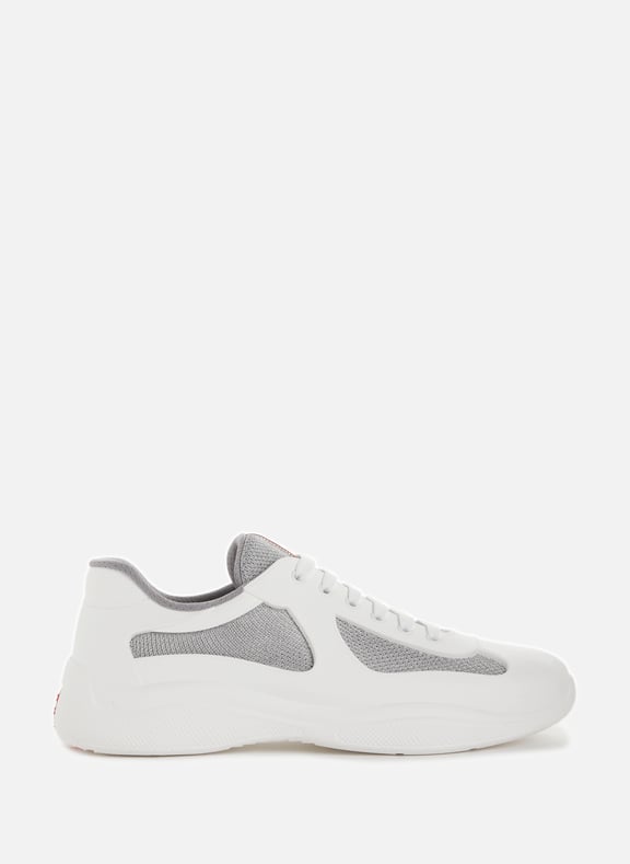 Recycled polyester-blend sneakers White by PRADA PRADA Recycled polyester-blend sneakers White