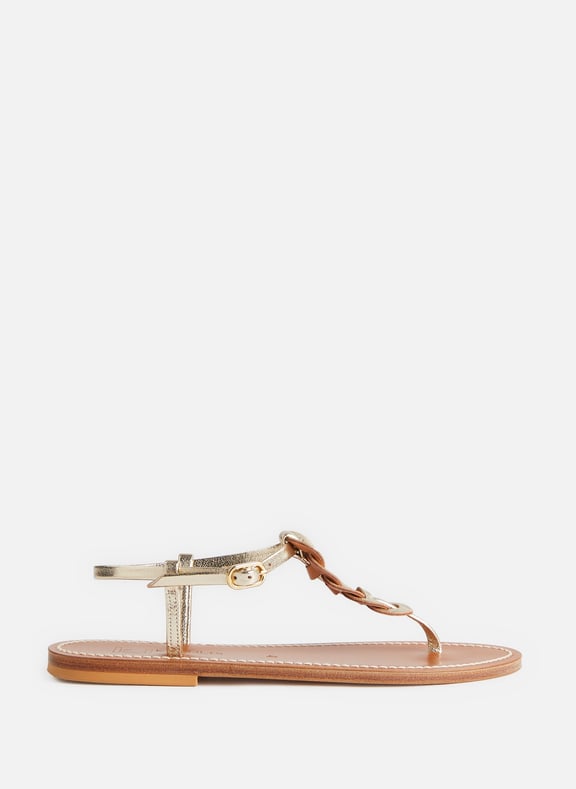 Flat metallic sandals Golden by K. JACQUES K. JACQUES Flat metallic sandals Golden