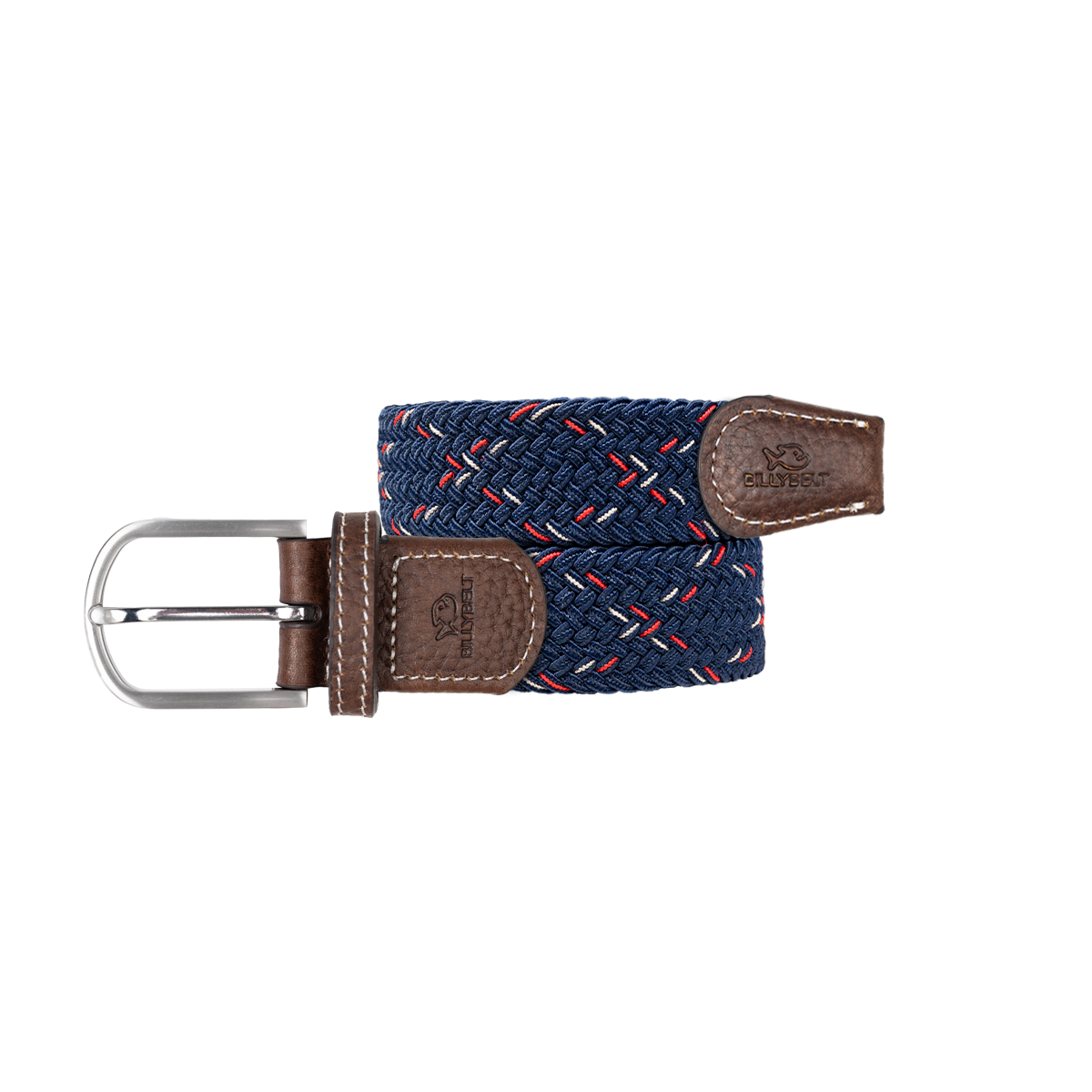 Ceinture tressée élastique multicolore BILLYBELT Bleu