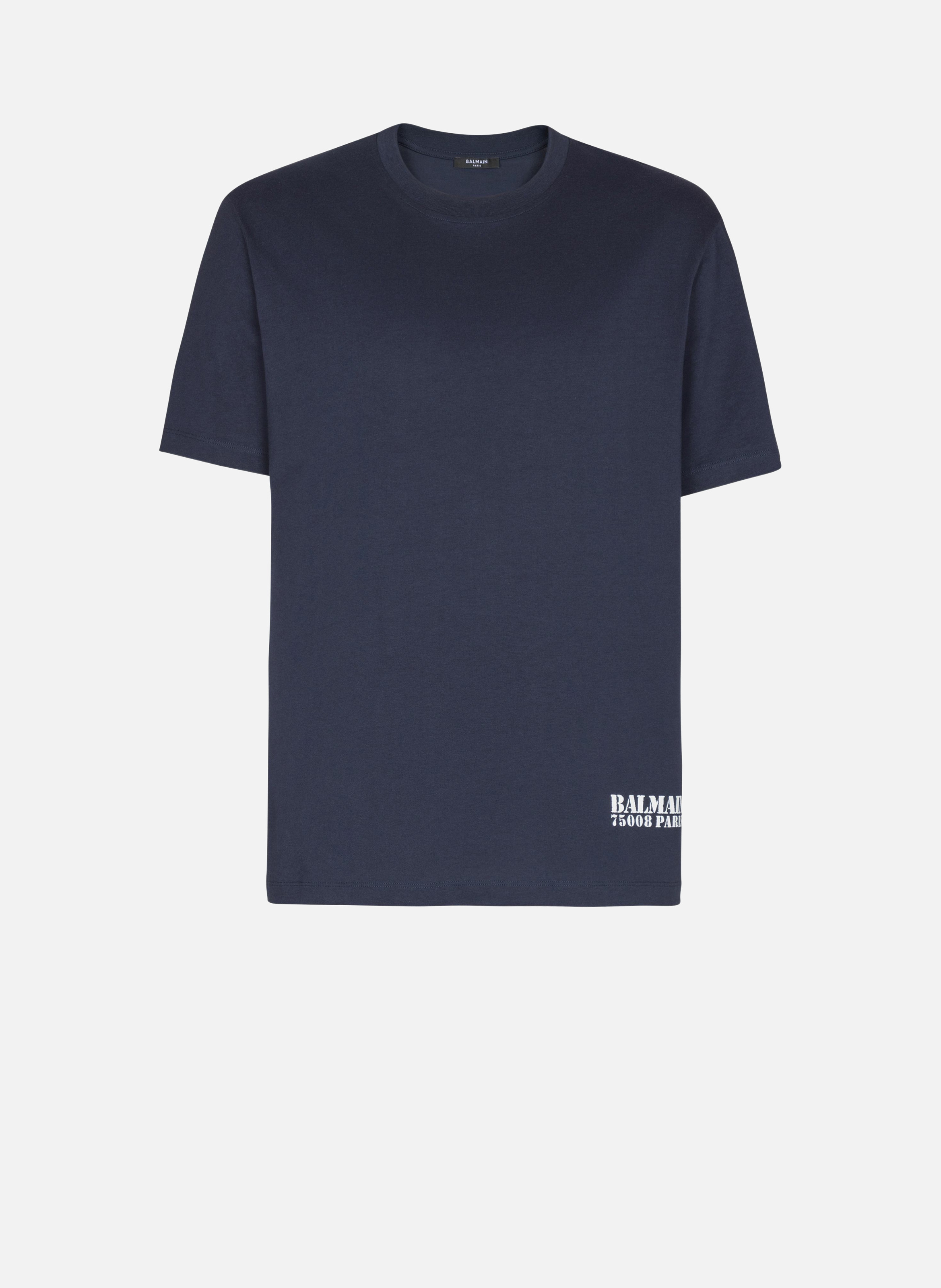 T-shirt imprimé small balmain stamp BALMAIN Bleu