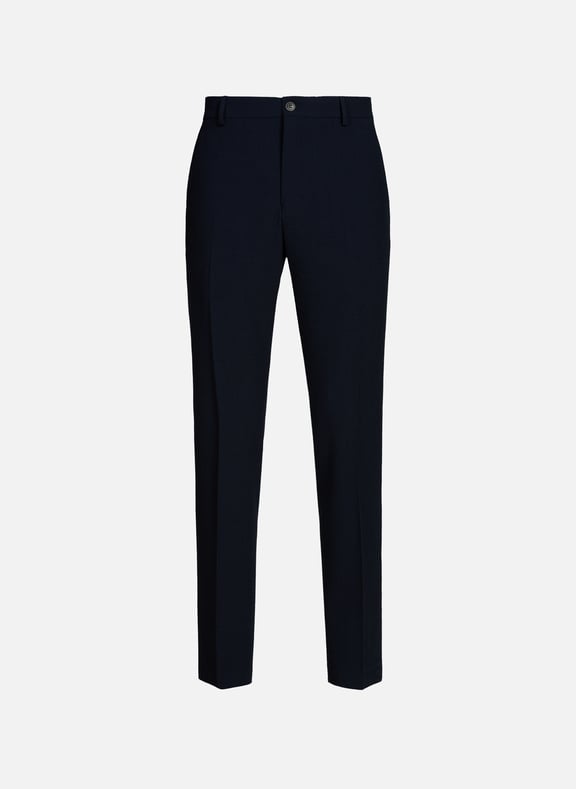 Slim seersucker tailored trousers Blue by SELECTED SELECTED Slim seersucker tailored trousers Blue