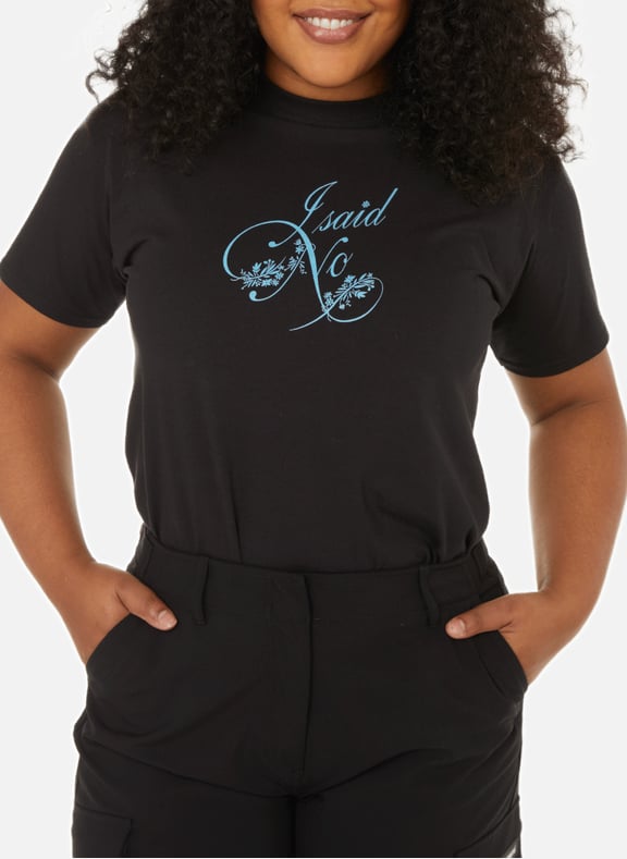 T-shirt imprimé en coton Noir by ESTER MANAS ESTER MANAS T-shirt imprimé en coton Noir