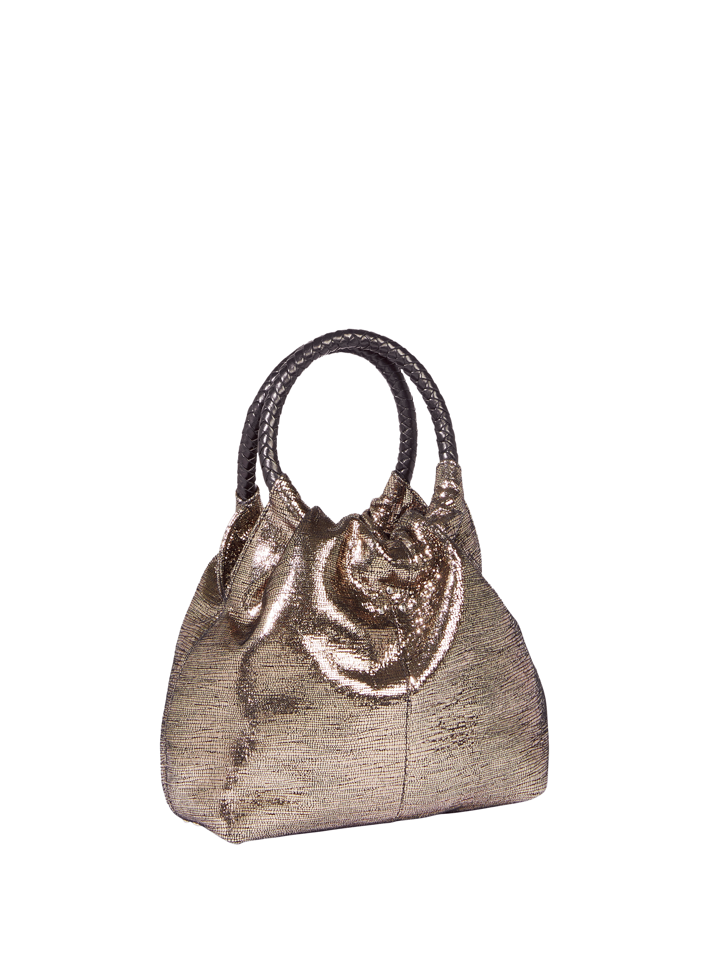 Sac à main Gordi S en cuir métaliisé JÉRÔME DREYFUSS Doré