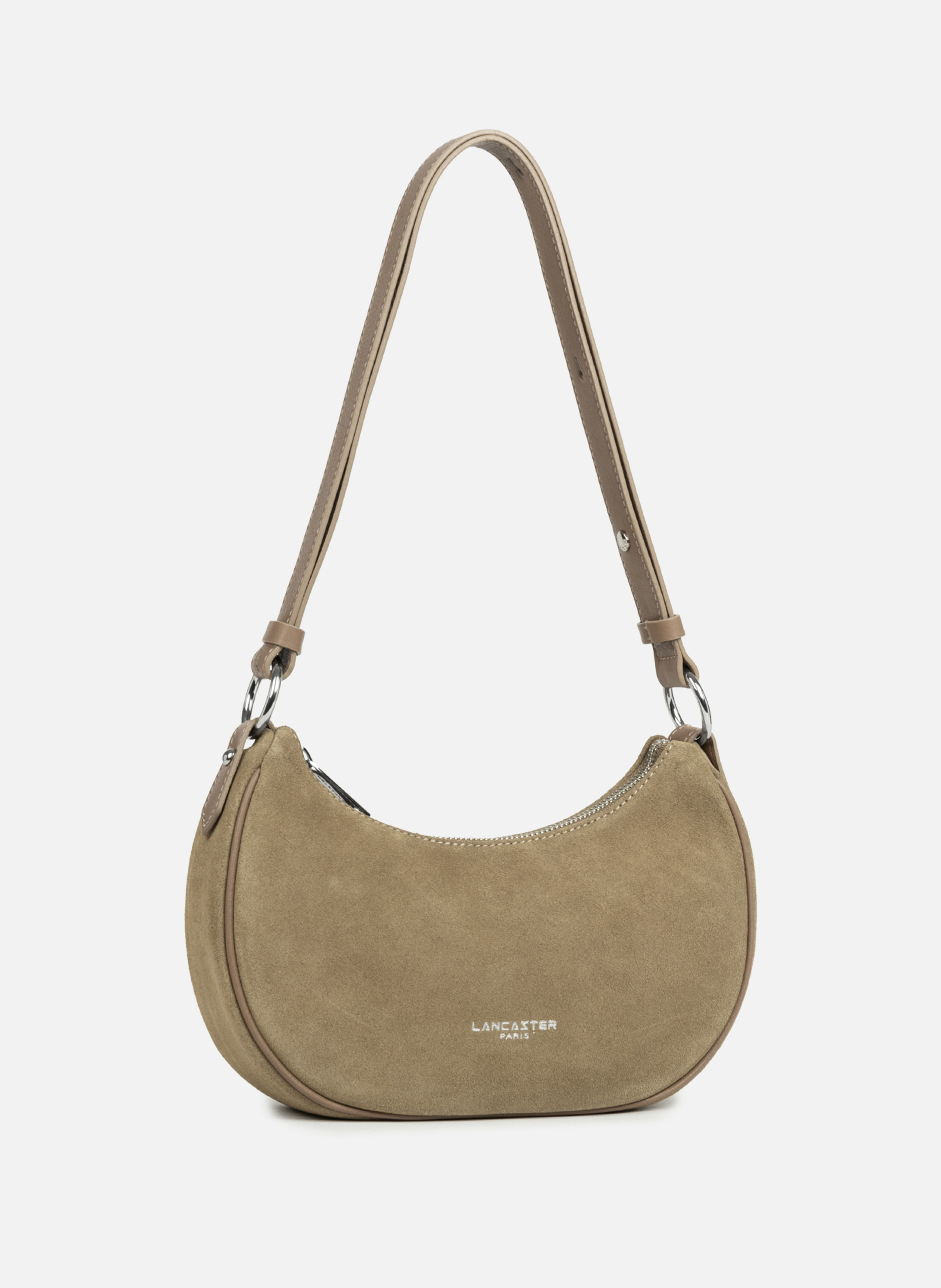 Petit sac besace - suède LANCASTER Marron