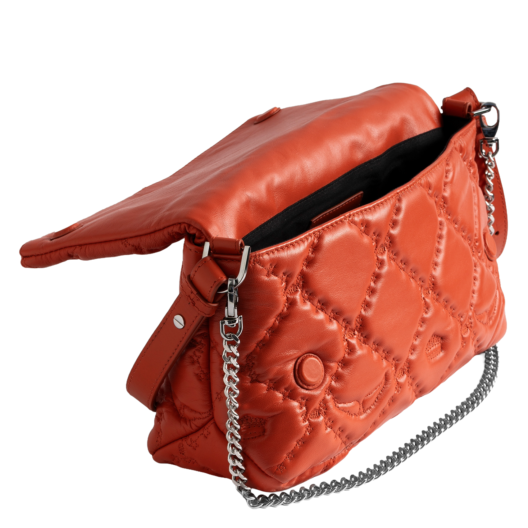 Sac bandoulière en cuir rocky ii ZADIG&VOLTAIRE Orange