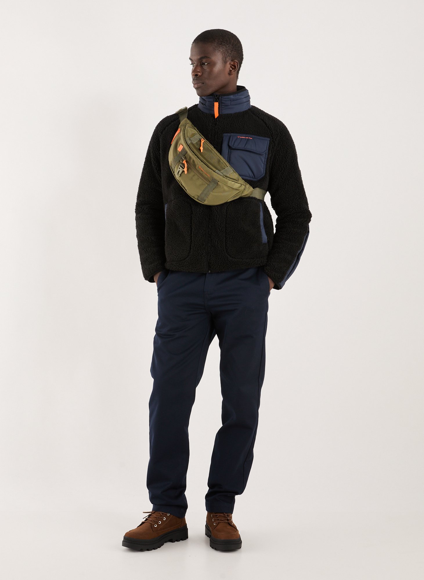 Sac banane Pitou uni zippé GERTRUDE ET GASTON Kaki