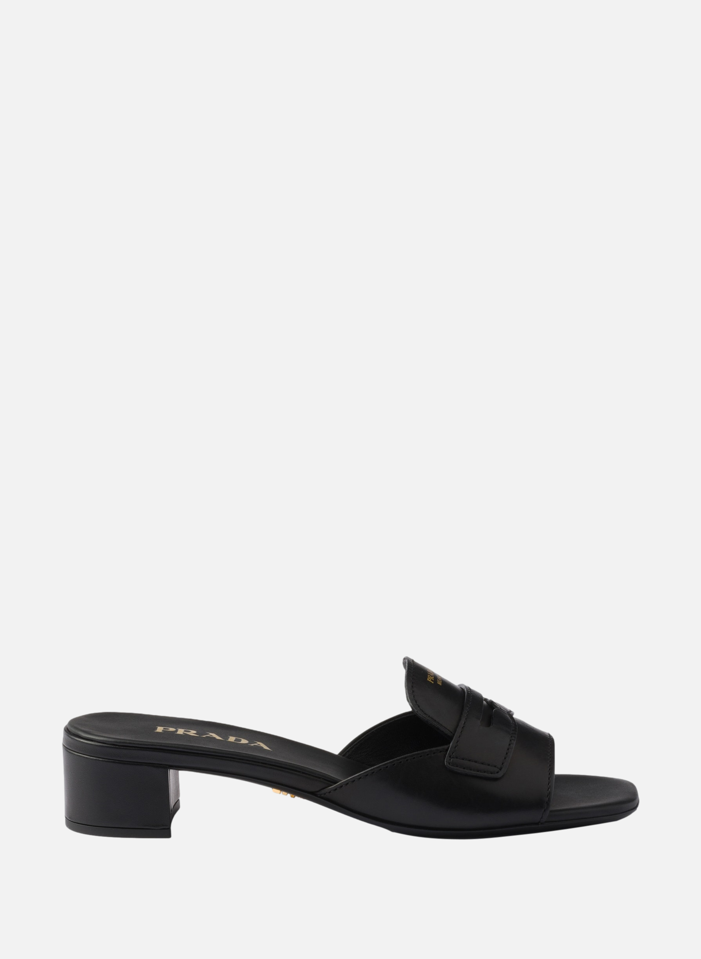 Mules en cuir PRADA Noir