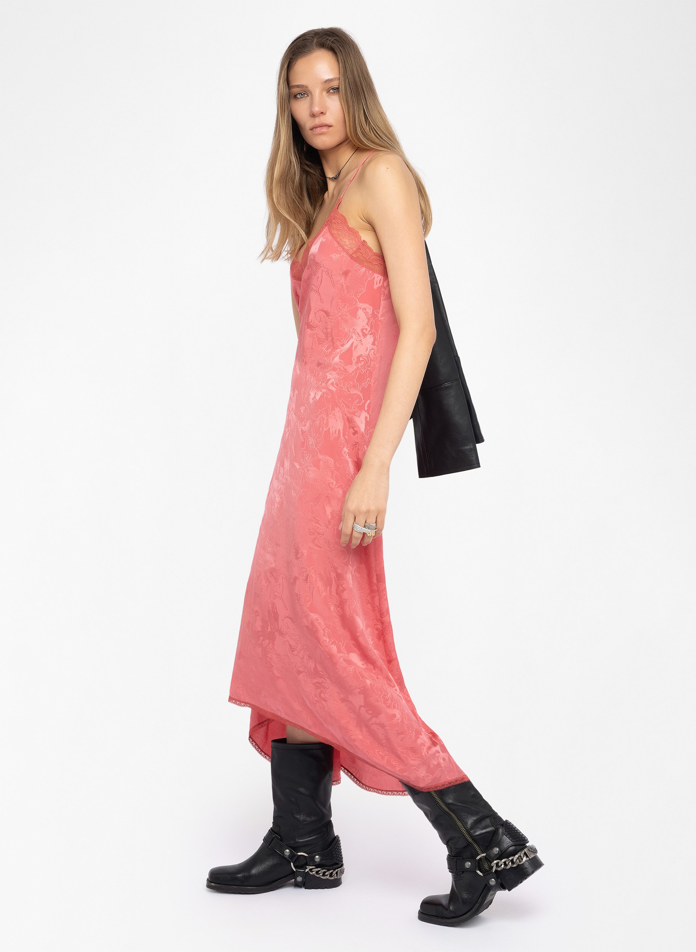Robe longue brodée risty ZADIG&VOLTAIRE Rose