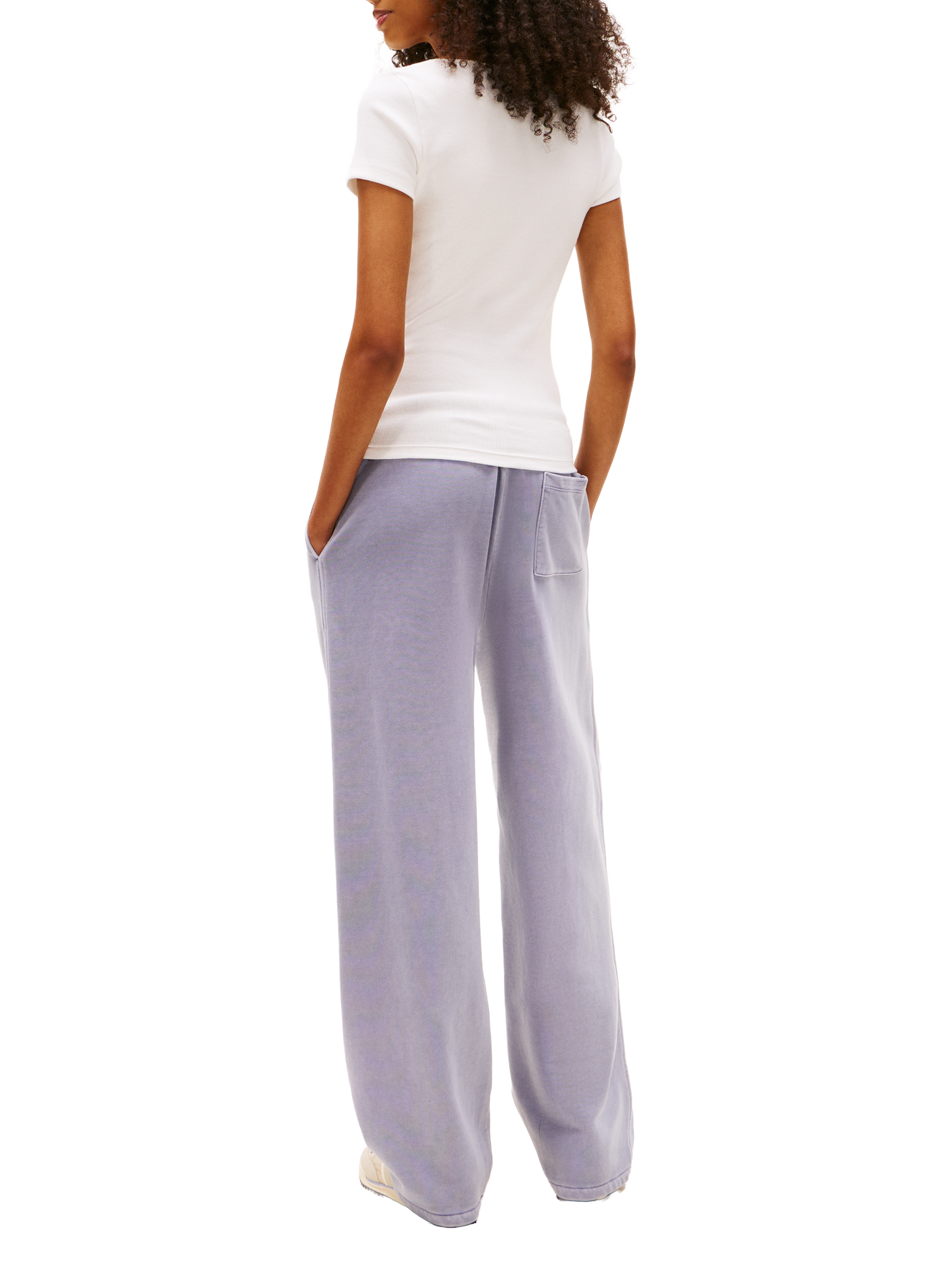 T-shirt côtelé en coton mélangé TOMMY HILFIGER Blanc