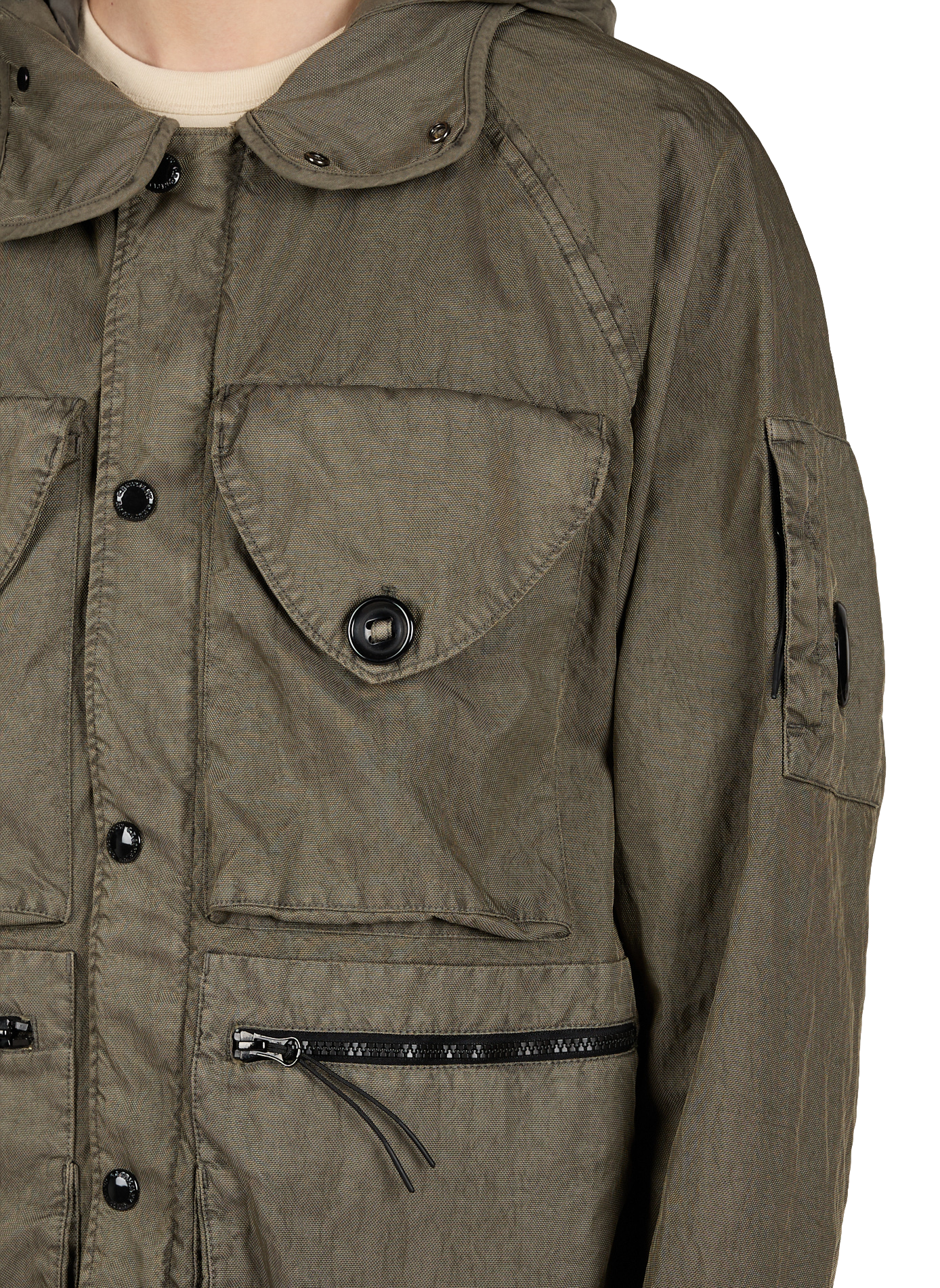 Hooded zipped jacket CP COMPANY Grey