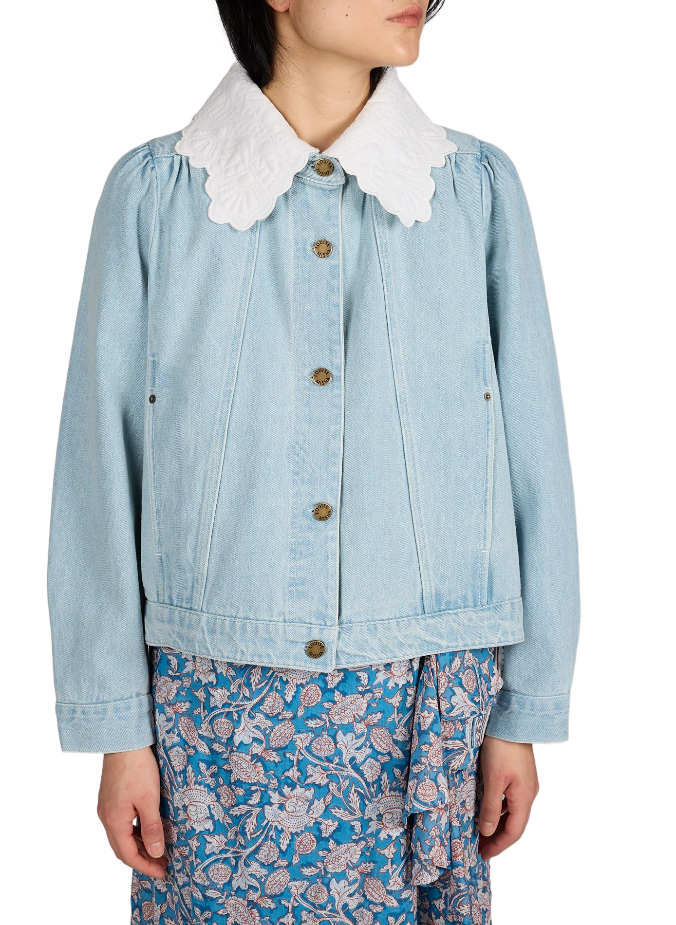 Veste Hannea en denim de coton LOUISE MISHA Bleu