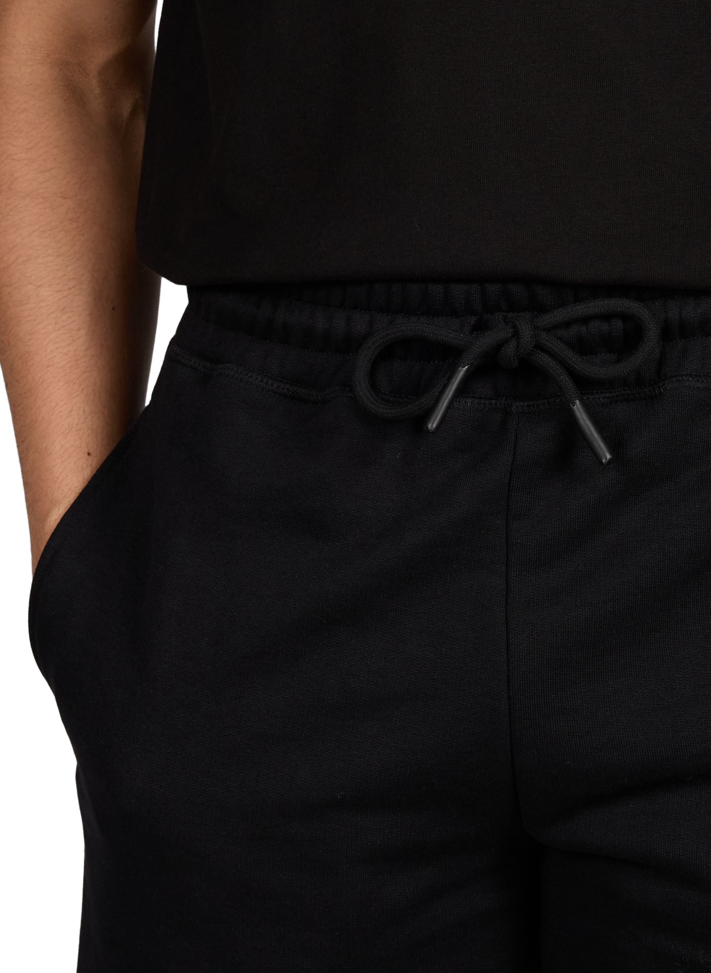 Short Yann uni en coton mélangé GERTRUDE ET GASTON Noir