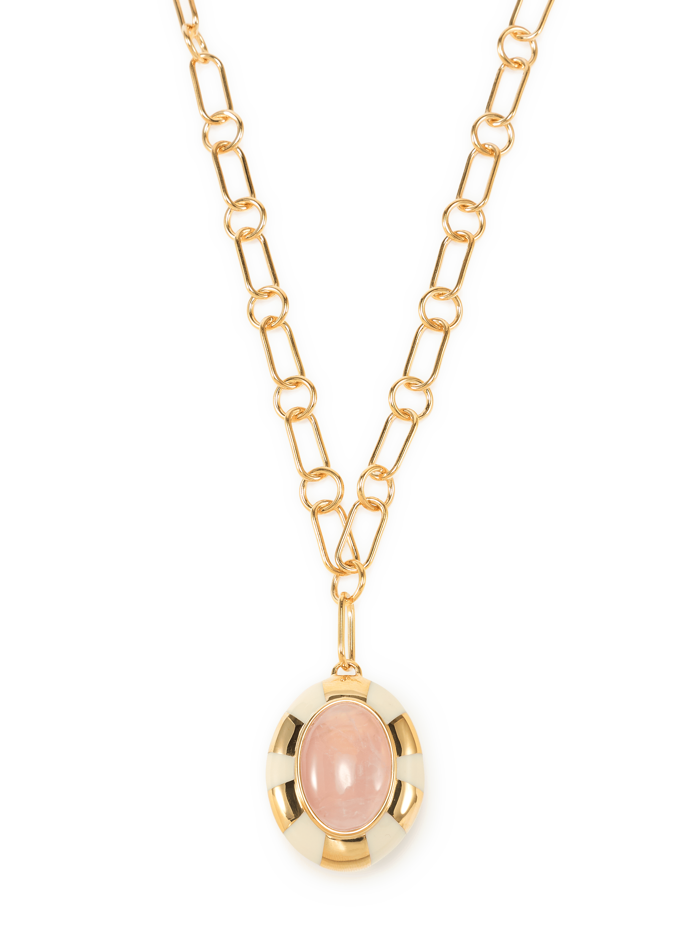 Collier Mirasol à large chaîne en laiton et plaqué or  AURELIE BIDERMANN Doré