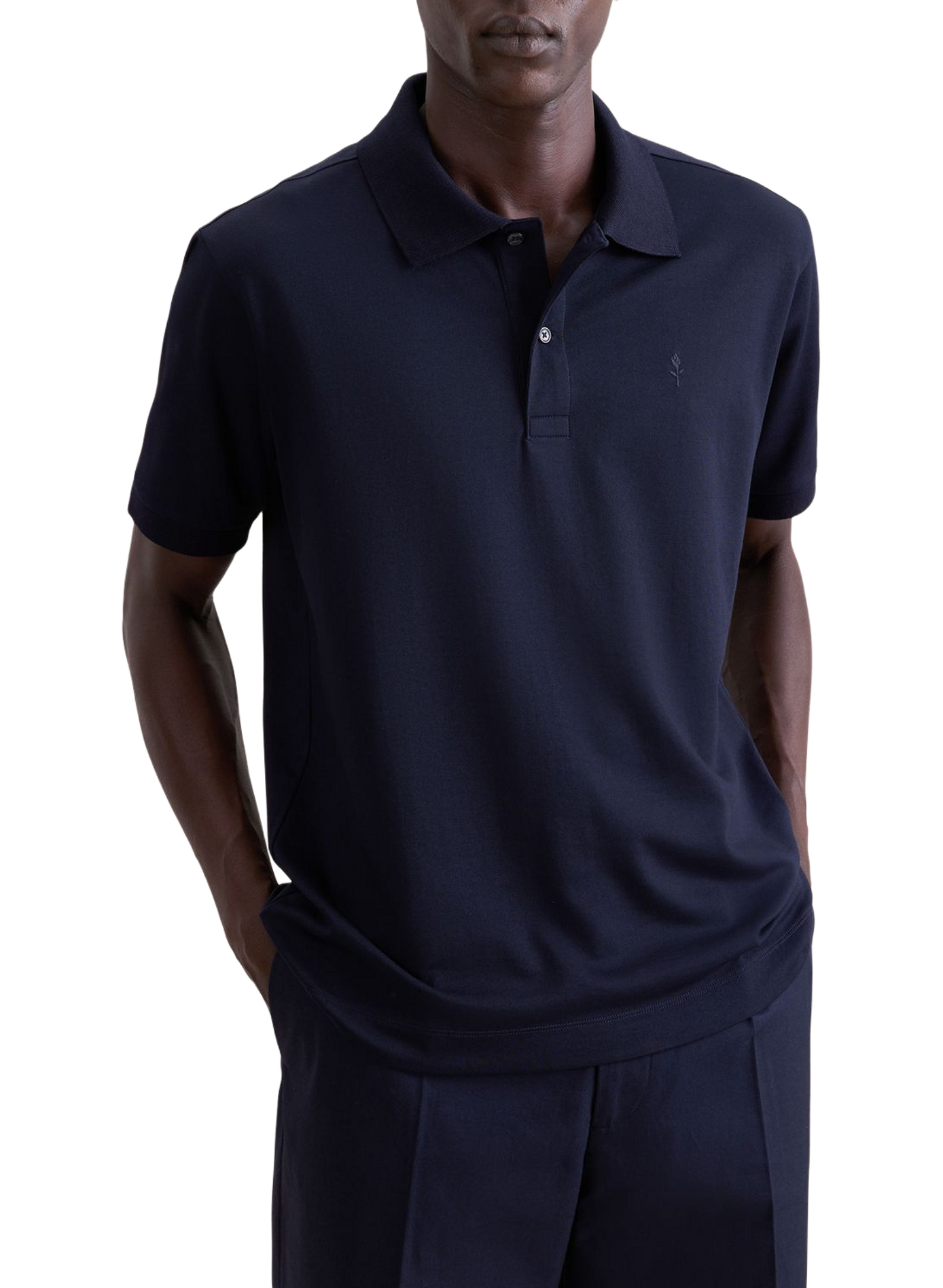 Short-sleeved polo shirt in blended cotton SEIDENSTICKER Blue