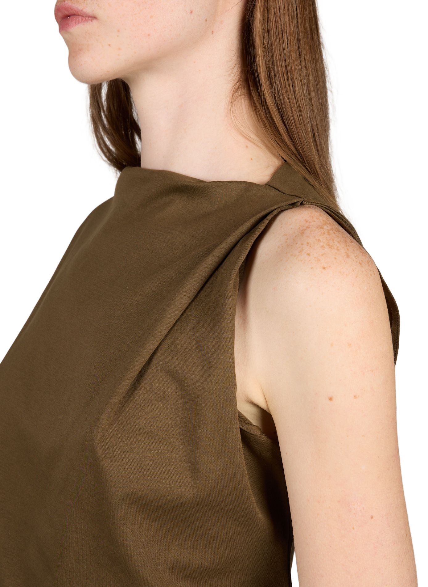 The high Cotton and Silk Drape JACQUEMUS Khaki