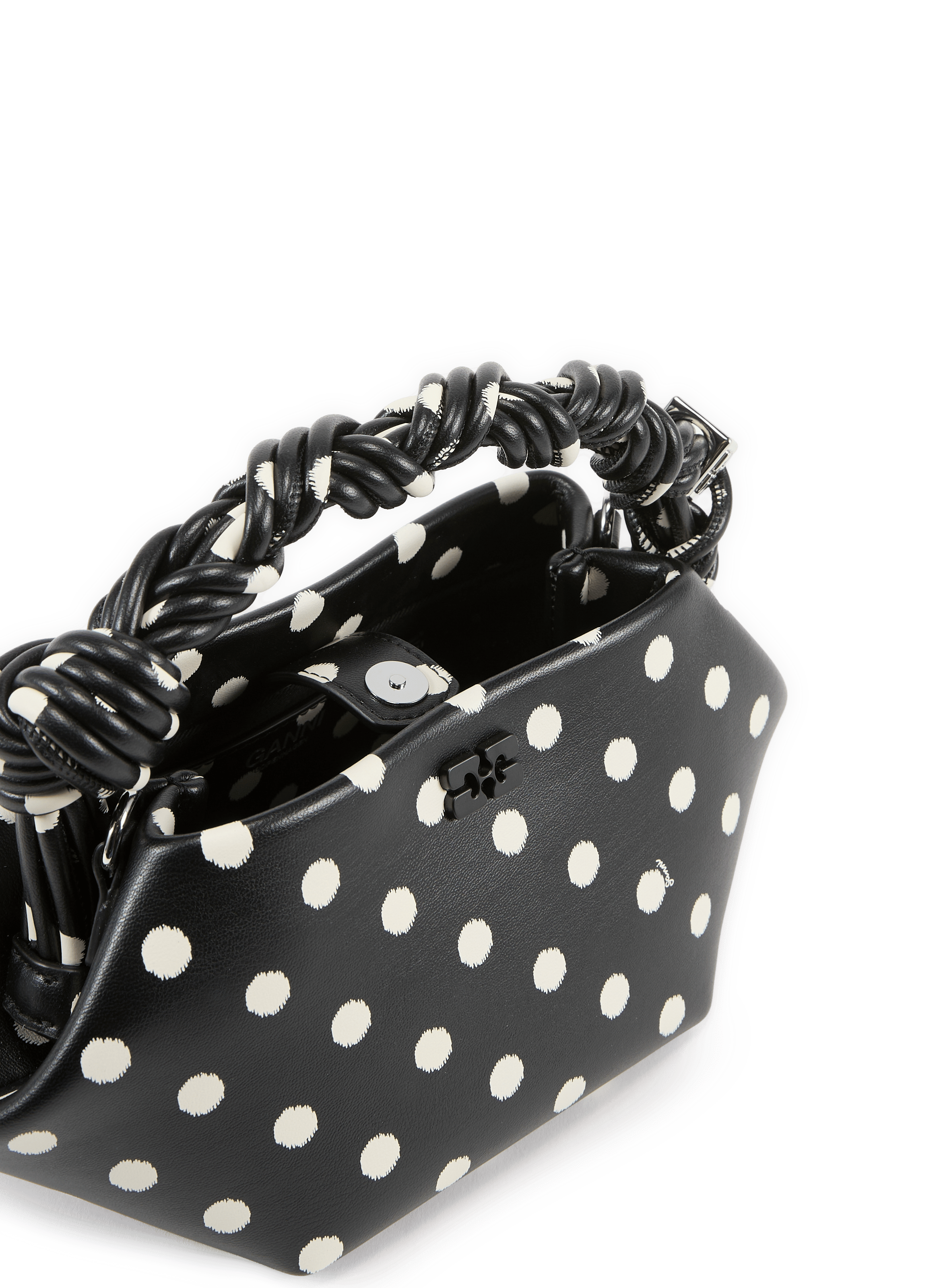 Sac à main Bou mini à pois  GANNI Noir