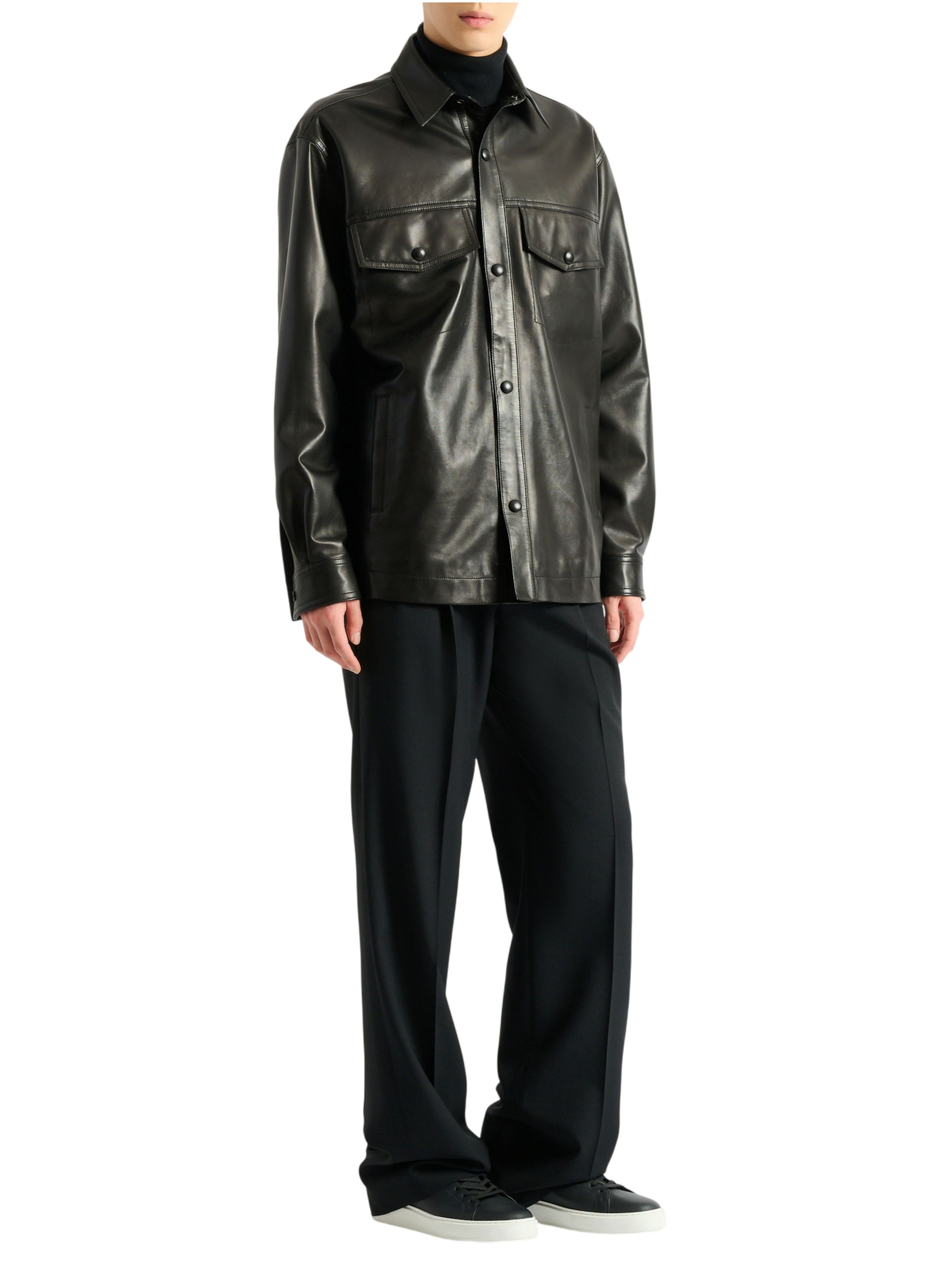 Surchemise en cuir BALMAIN Noir