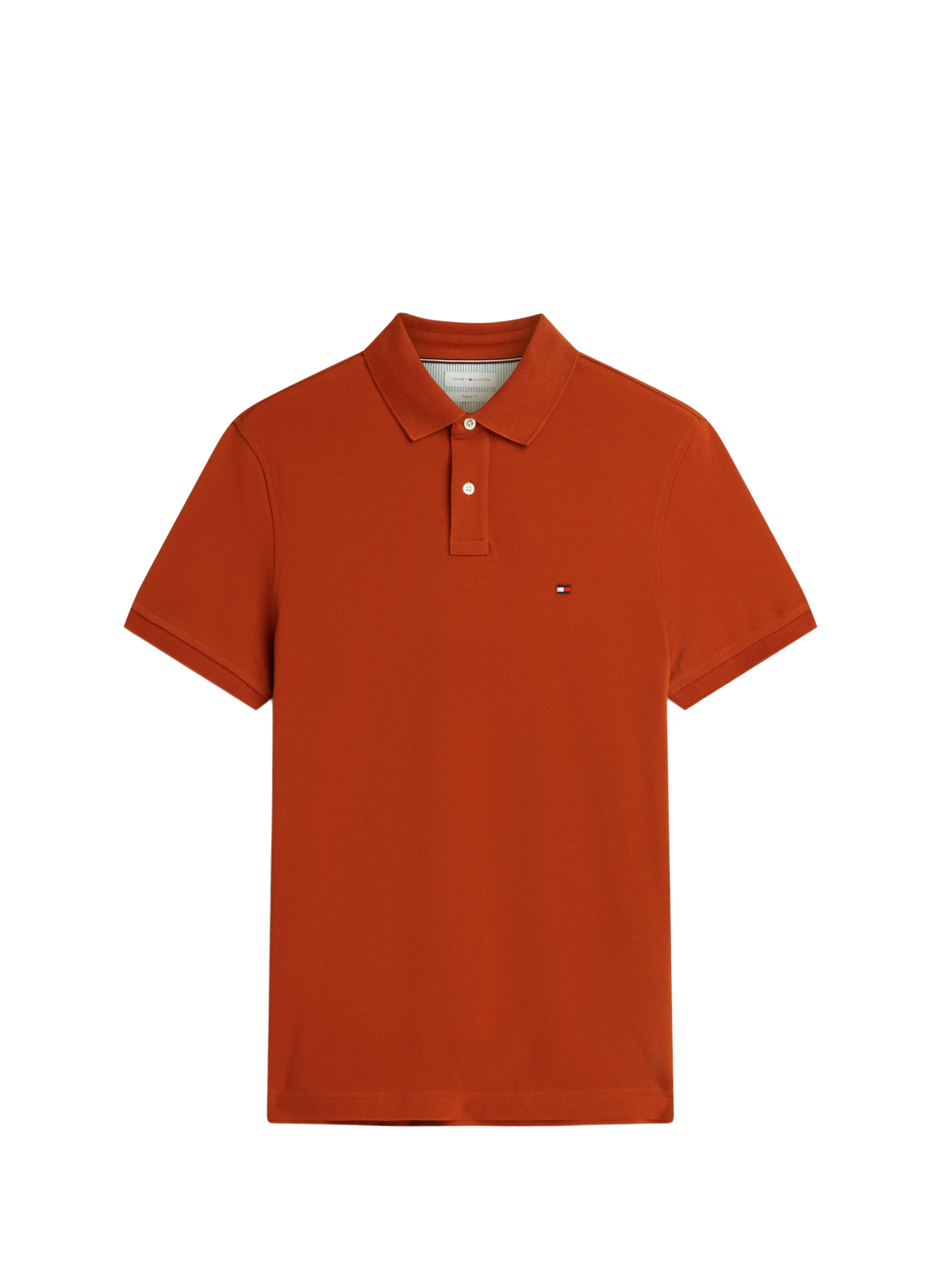 Organic cotton piqué polo shirt TOMMY HILFIGER Brown