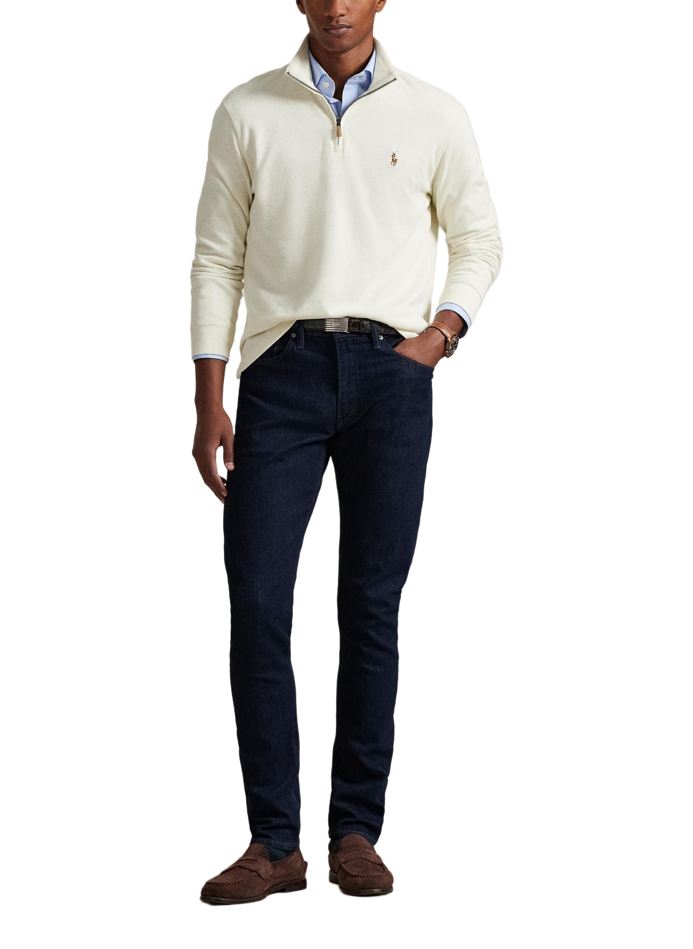 Pull droit col montant en coton | Beige POLO RALPH LAUREN Homme