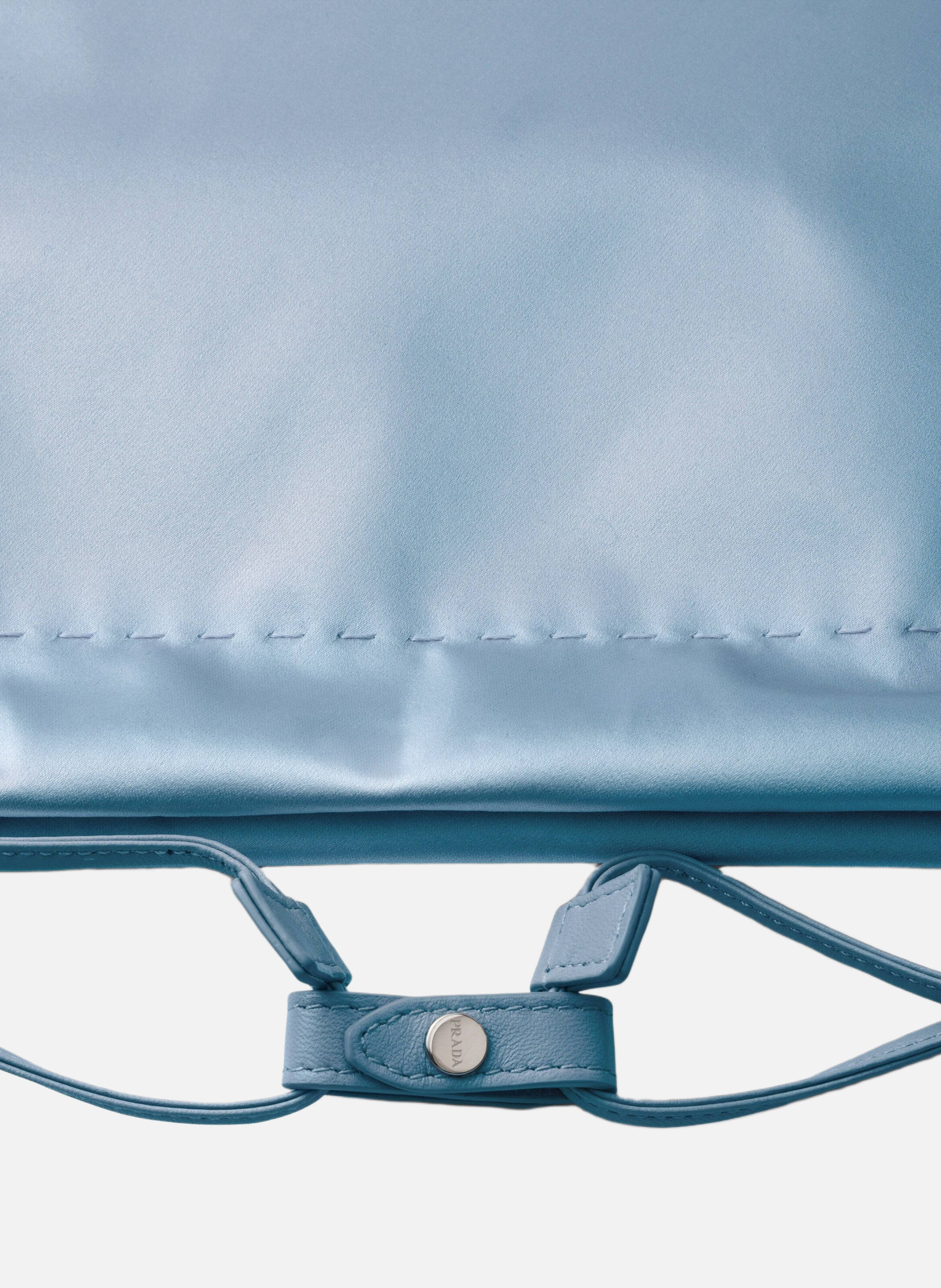 Pochette prada wish en duchesse de soie PRADA Bleu