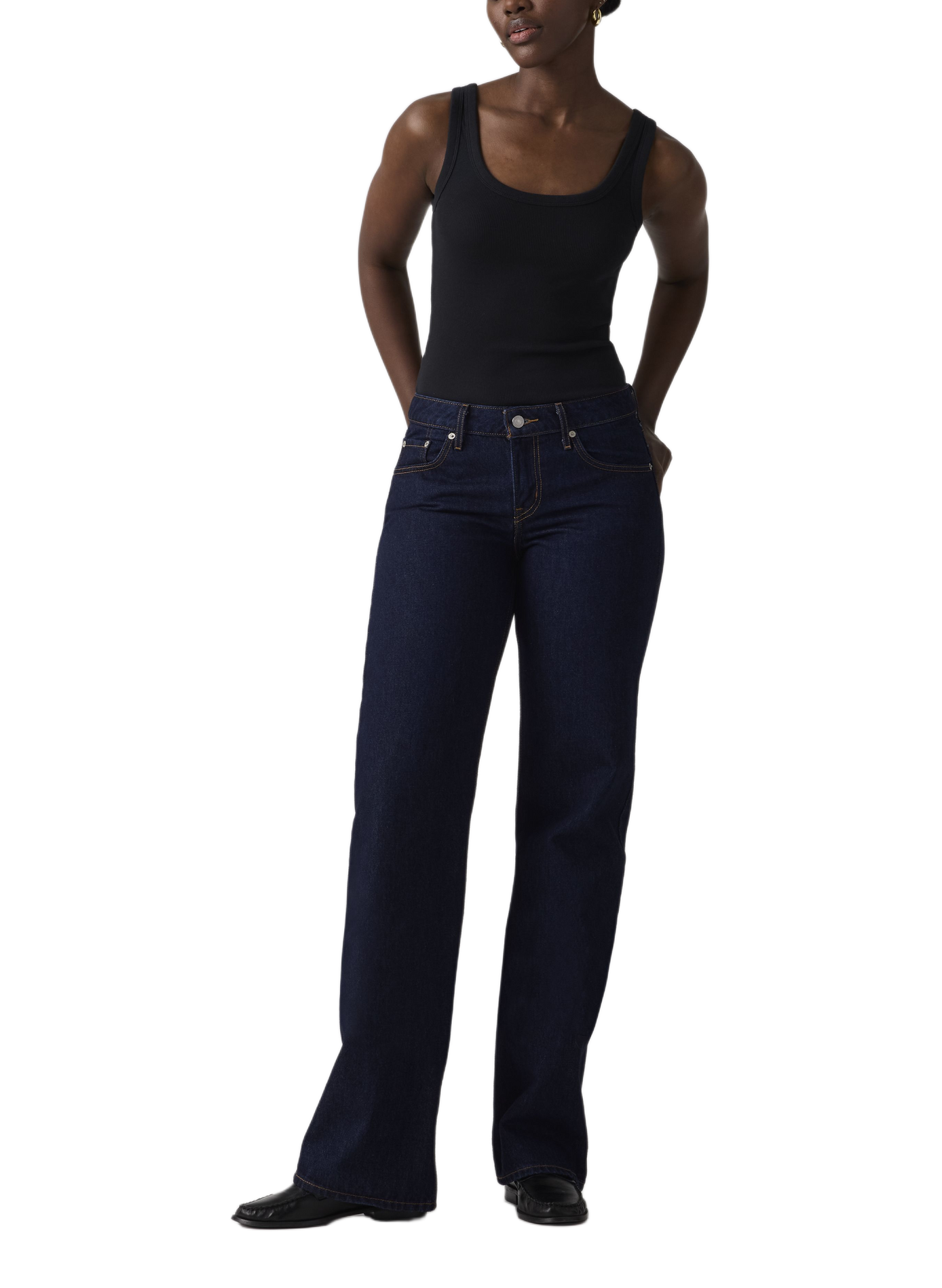 Lage losse jeans van gemengd katoen LEVI'S Blauw