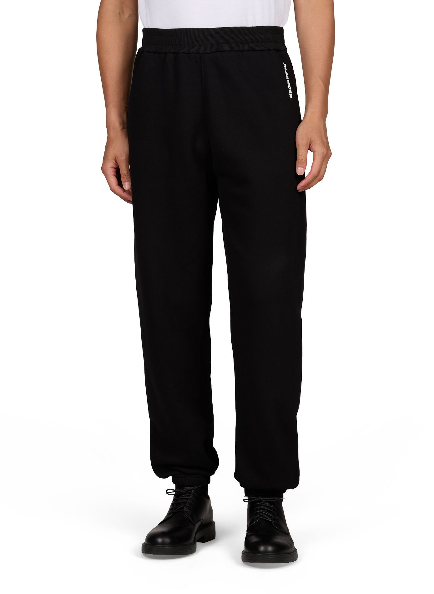 Joggingbroek van katoen met bedrukt logo JIL SANDER Zwart